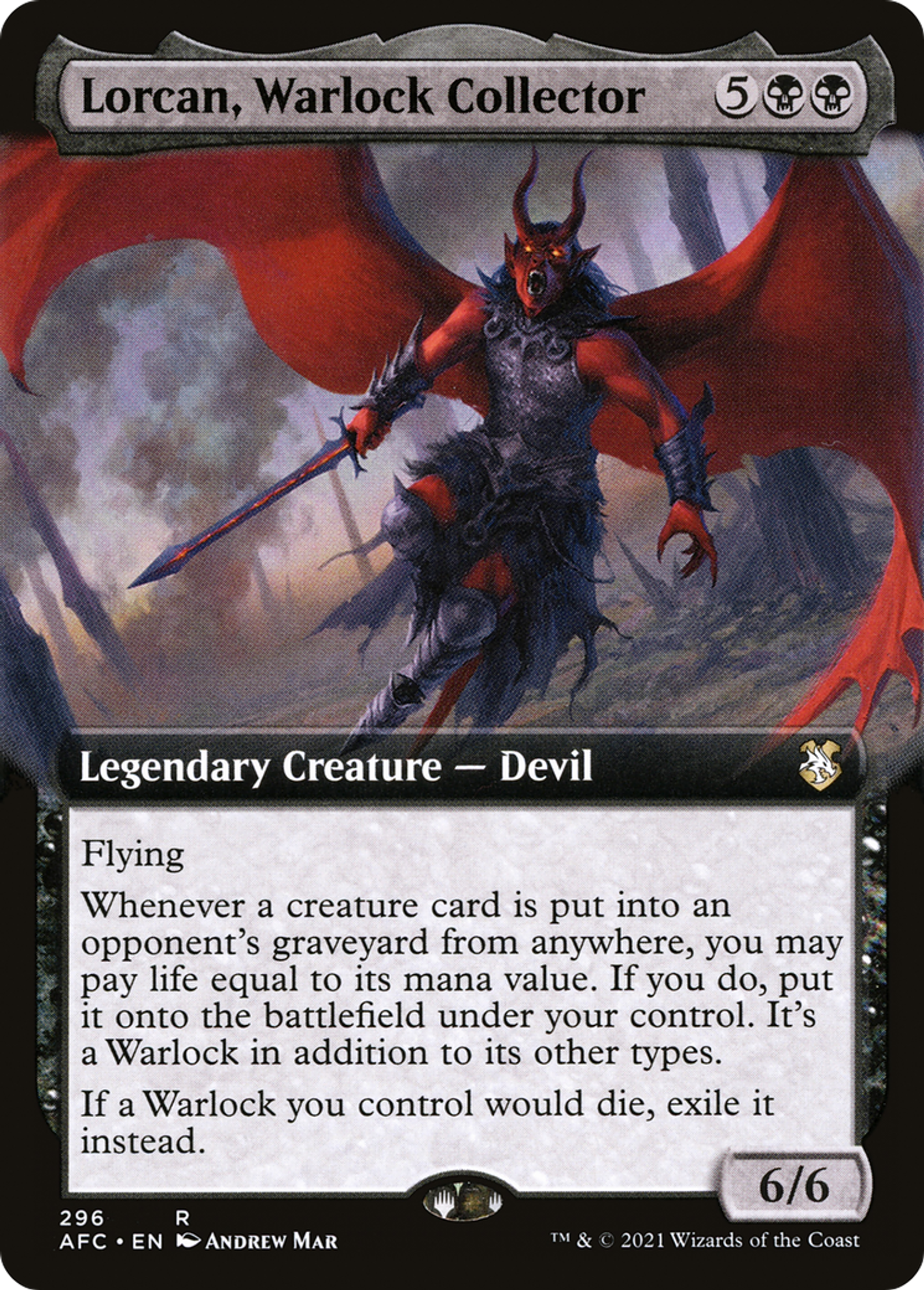 Lorcan, Warlock Collector — Forgotten Realms Commander — Magic: The Gathering