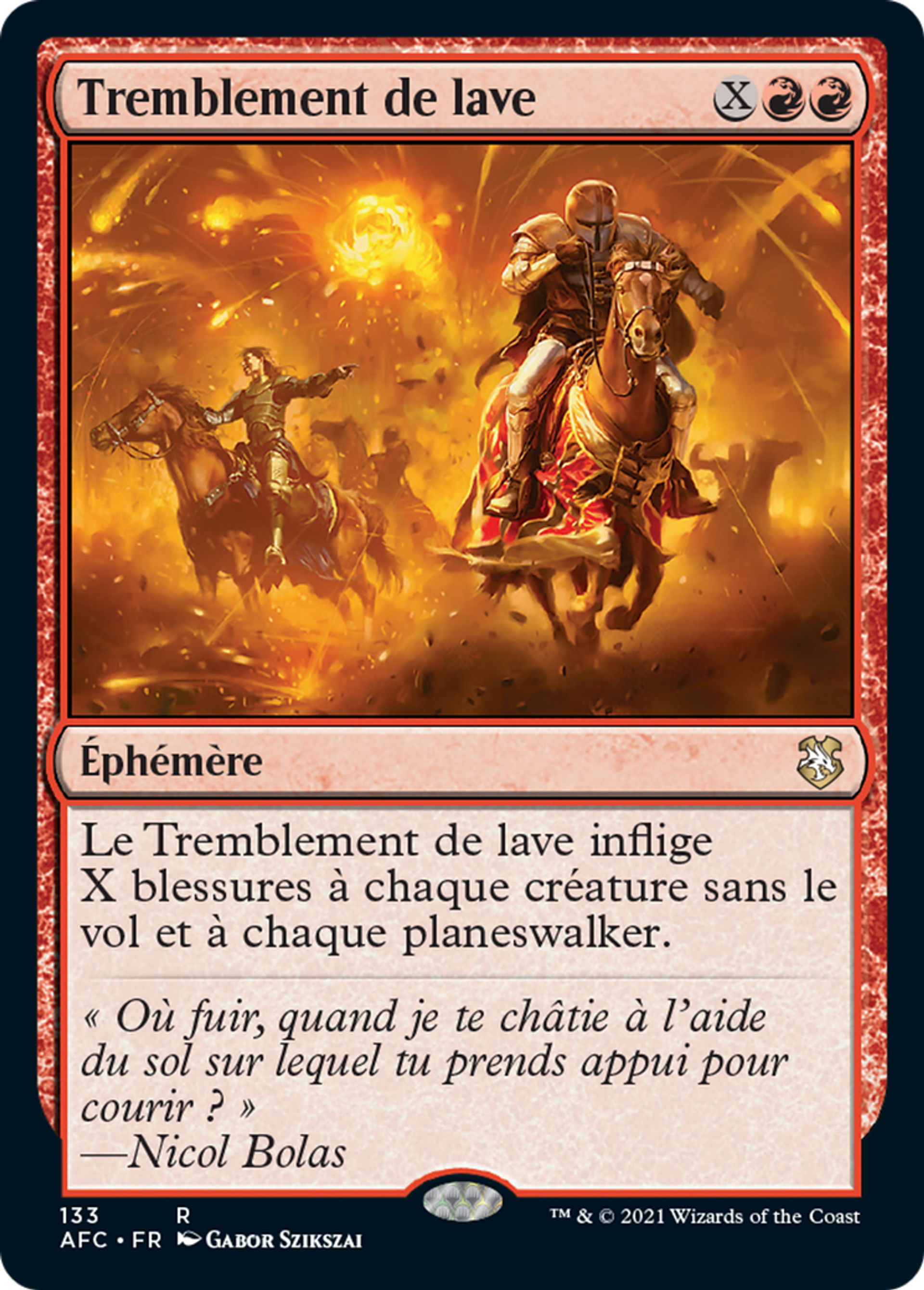 Tremblement de lave — Forgotten Realms Commander — Magic: The Gathering