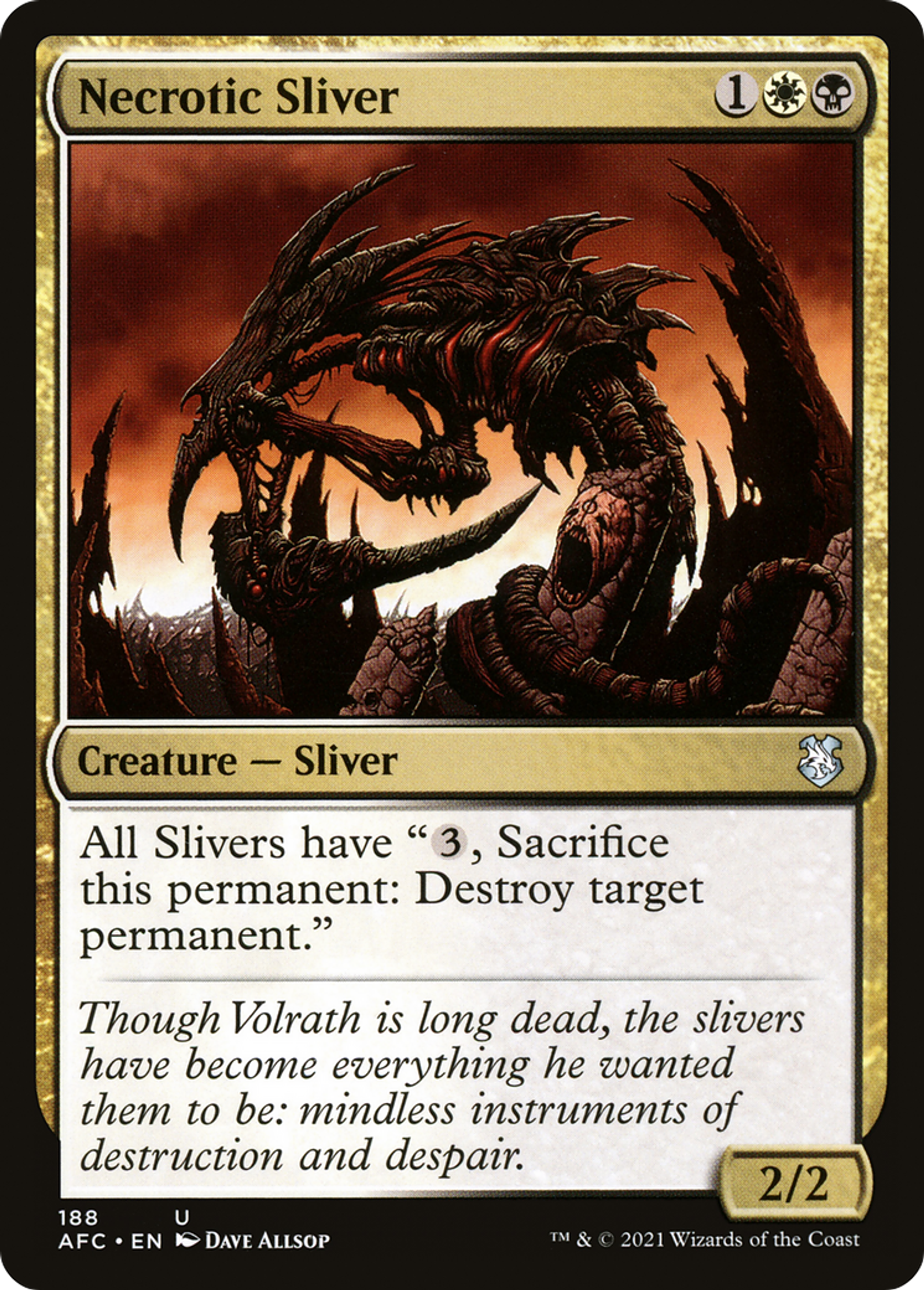 Slivoïde nécrotique — Forgotten Realms Commander — Magic: The Gathering