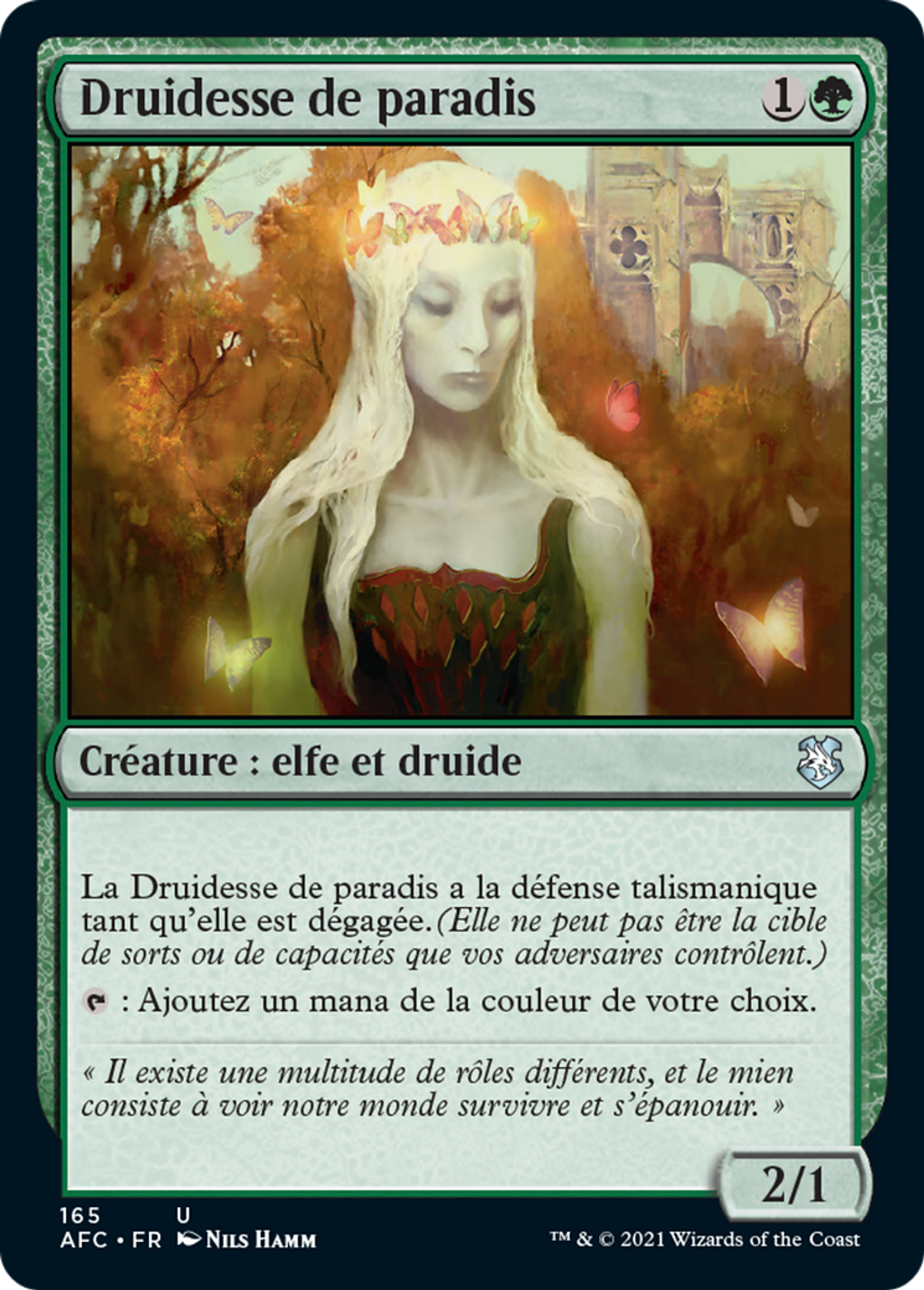 Druidesse de paradis — Forgotten Realms Commander — Magic: The Gathering