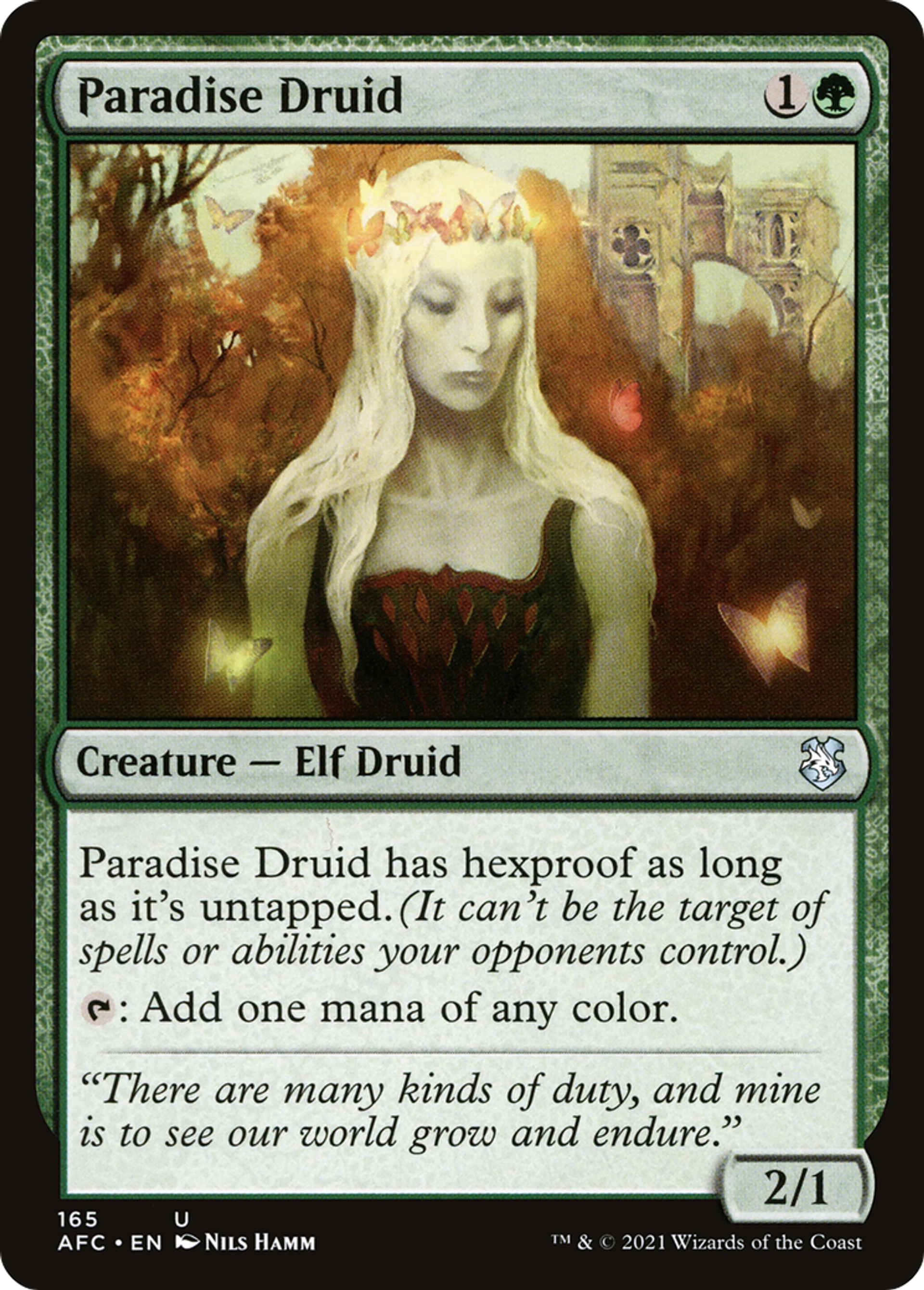 Paradise Druid — Forgotten Realms Commander — Magic: The Gathering