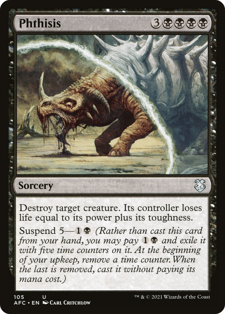 Phthisis — Forgotten Realms Commander — Magic: The Gathering