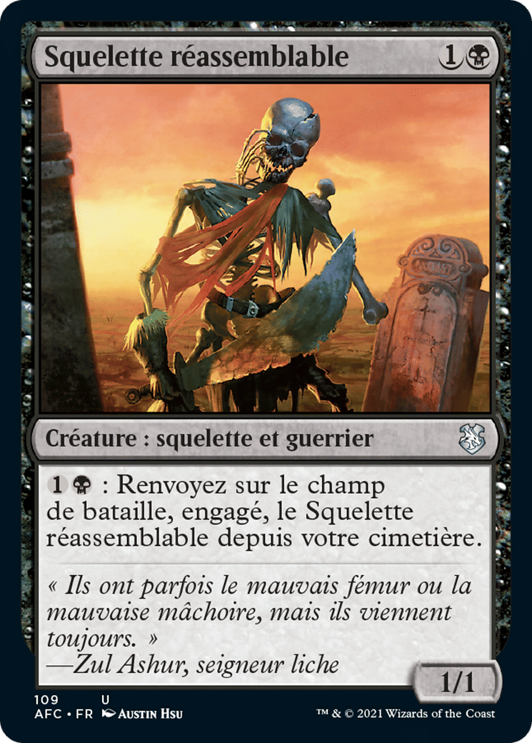 Squelette réassemblable — Forgotten Realms Commander — Magic: The Gathering