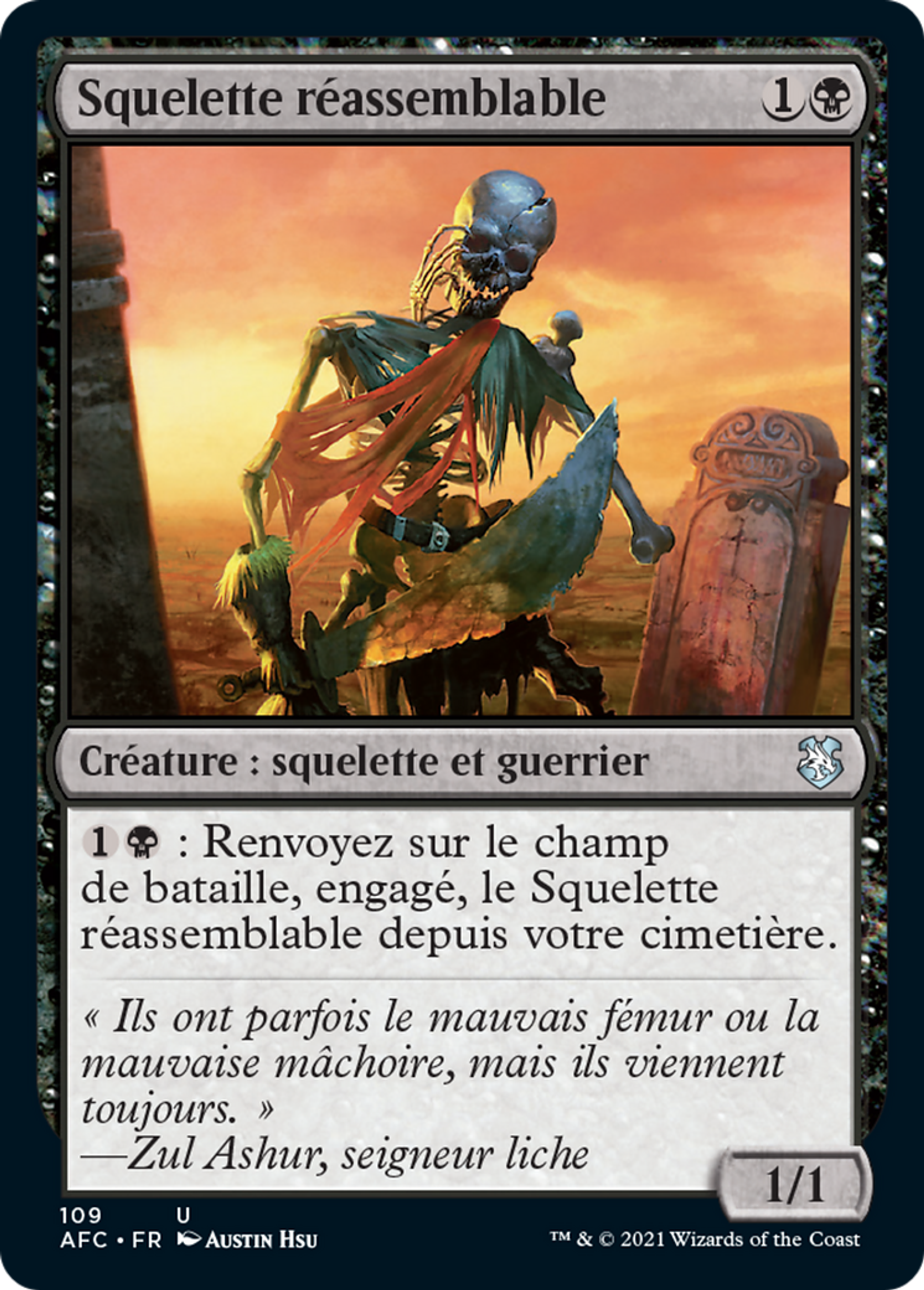 Squelette réassemblable — Forgotten Realms Commander — Magic: The Gathering