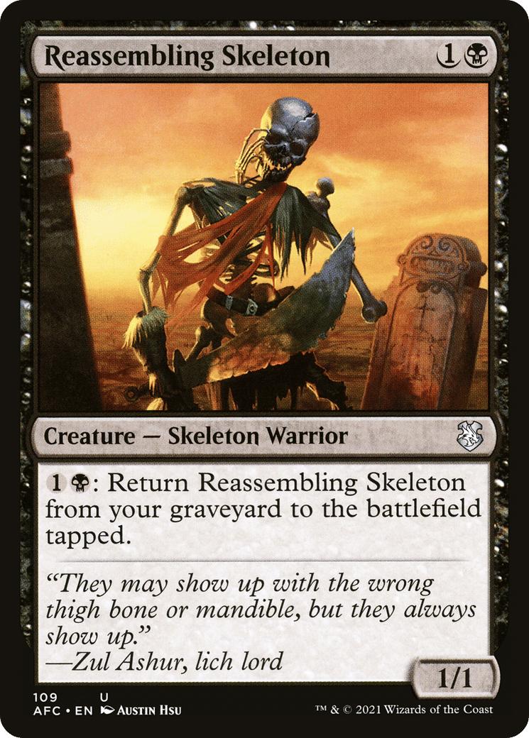 Reassembling Skeleton from Forgotten Realms Commander - Magic: The Gathering