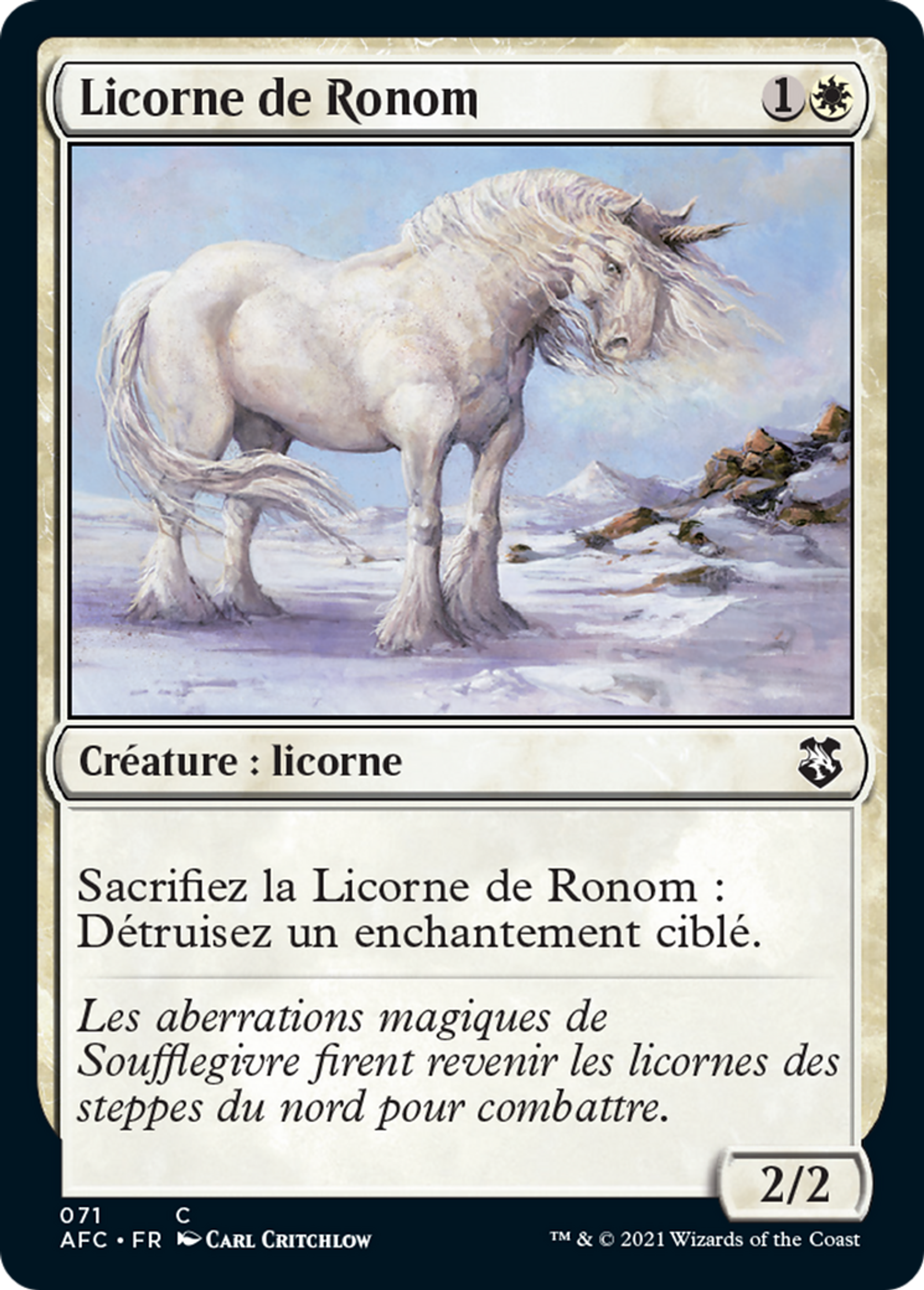 Licorne de Ronom — Forgotten Realms Commander — Magic: The Gathering