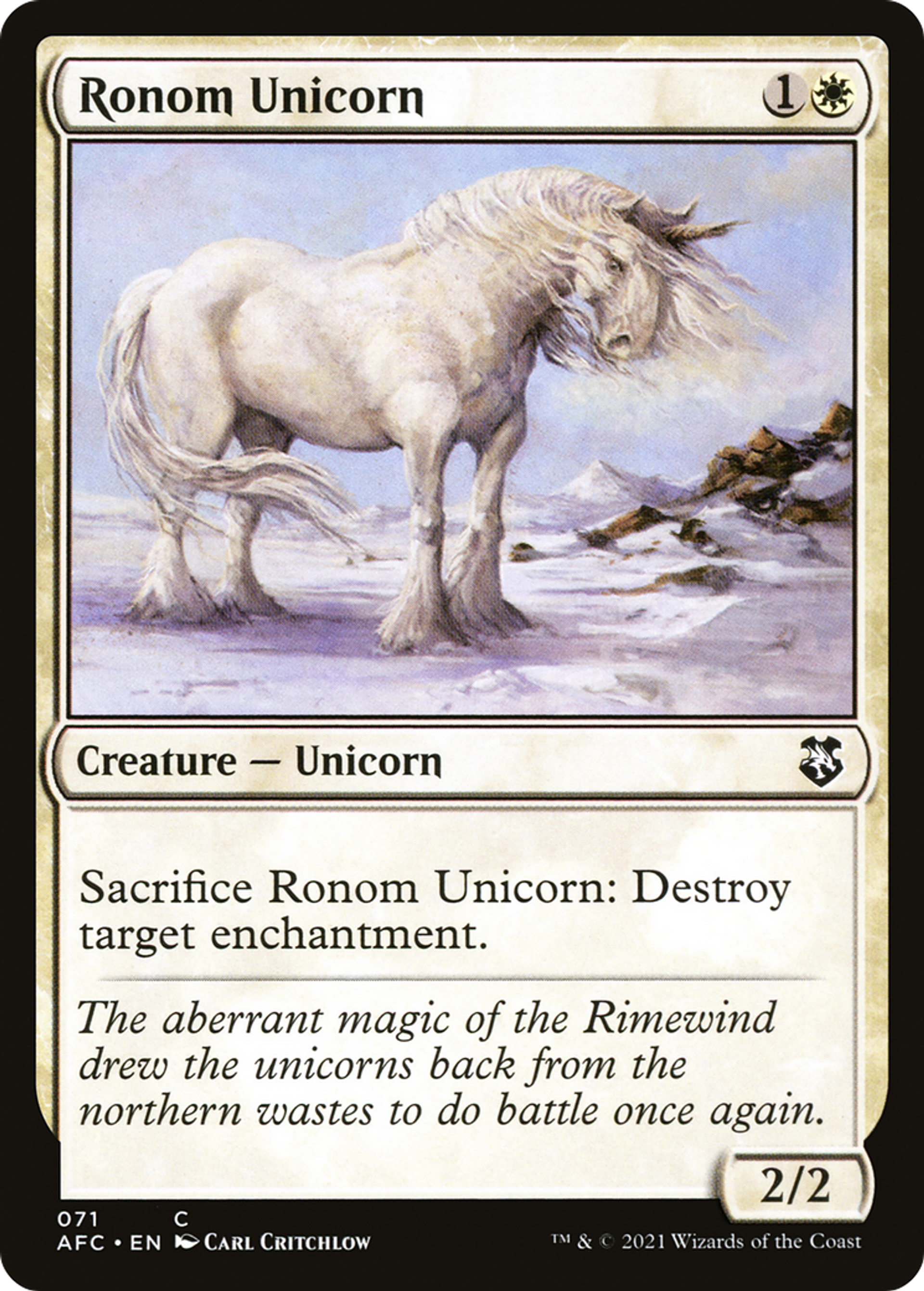 Ronom Unicorn — Forgotten Realms Commander — Magic: The Gathering