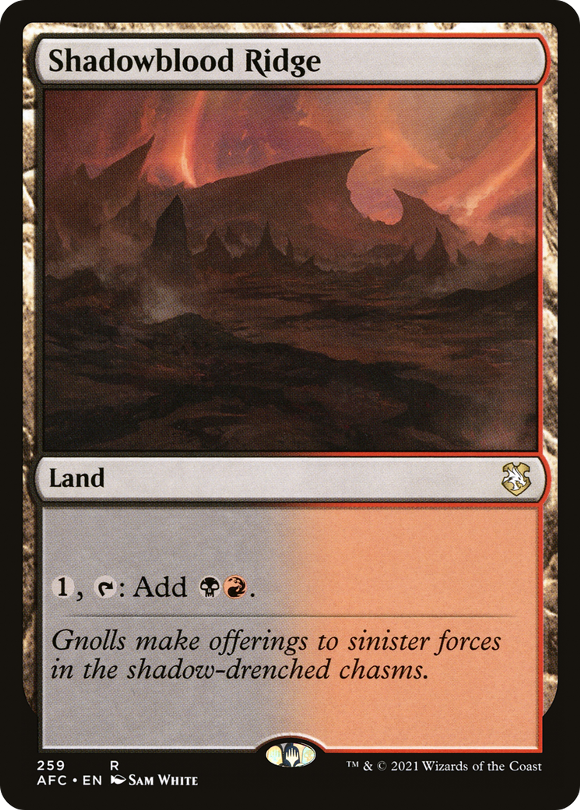 Shadowblood Ridge — Forgotten Realms Commander — Magic: The Gathering