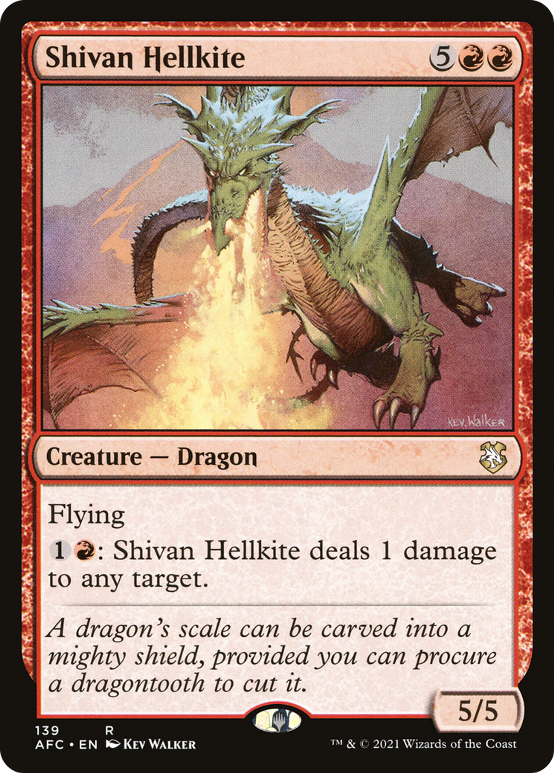 Shivan Hellkite — Forgotten Realms Commander — Magic: The Gathering