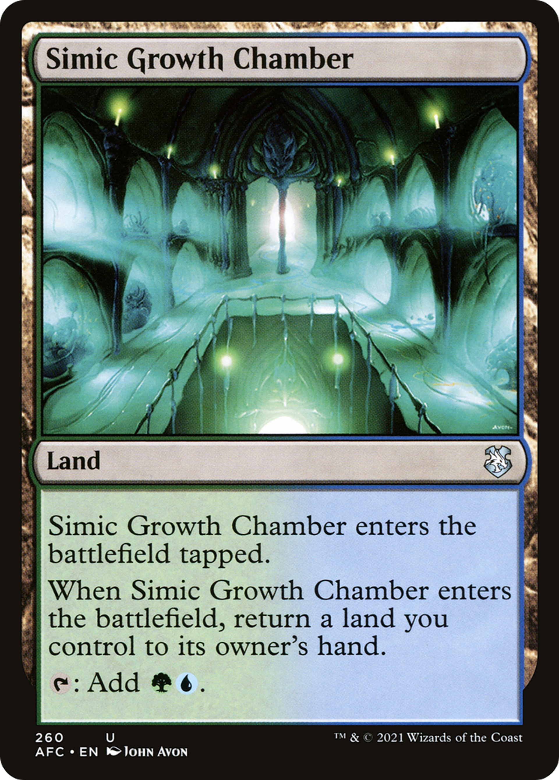 Simic Growth Chamber — Forgotten Realms Commander — Magic: The Gathering