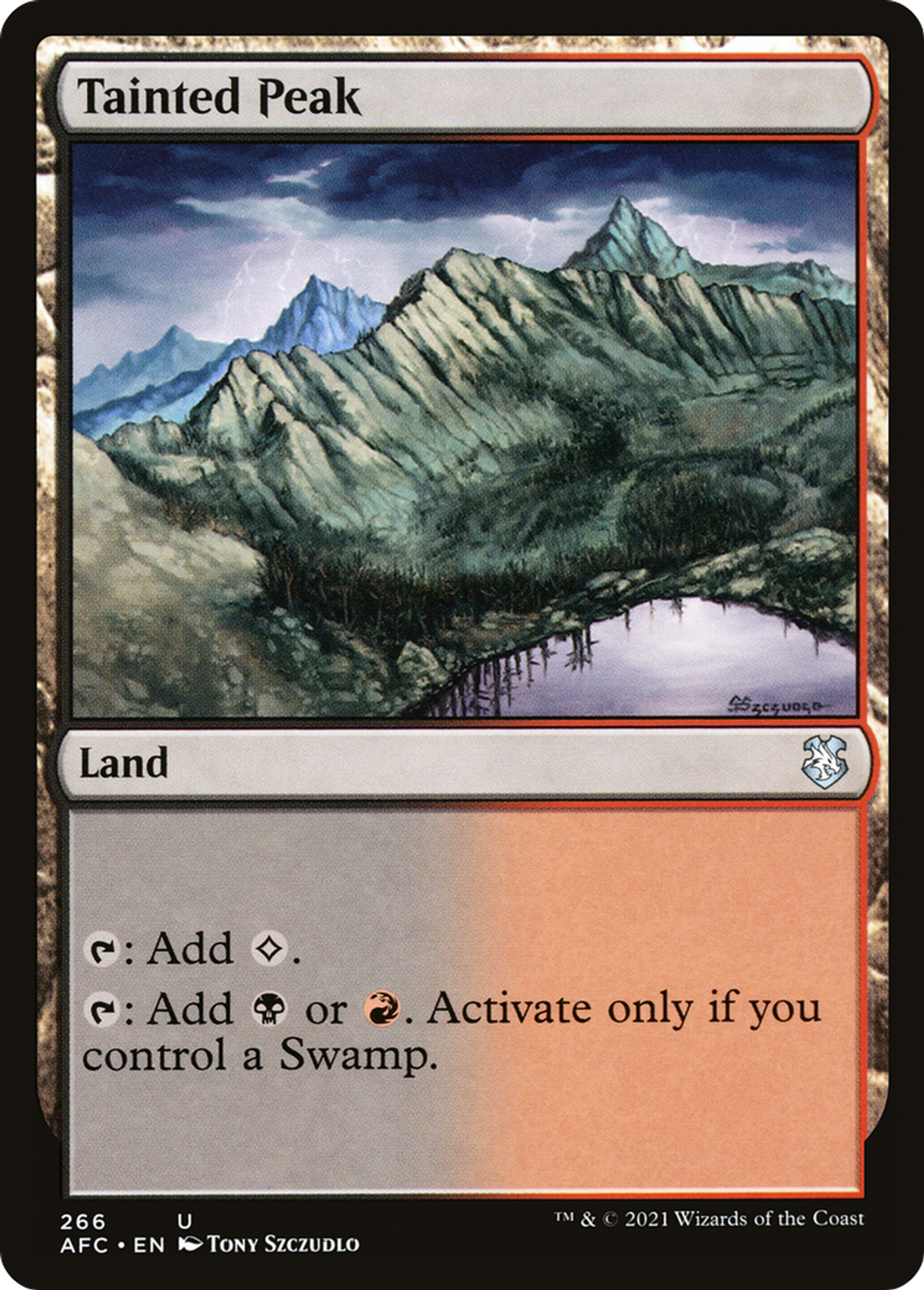 Tainted Peak — Forgotten Realms Commander — Magic: The Gathering