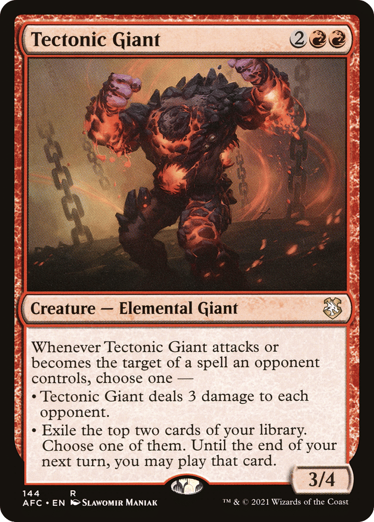 Tectonic Giant — Forgotten Realms Commander — Magic: The Gathering