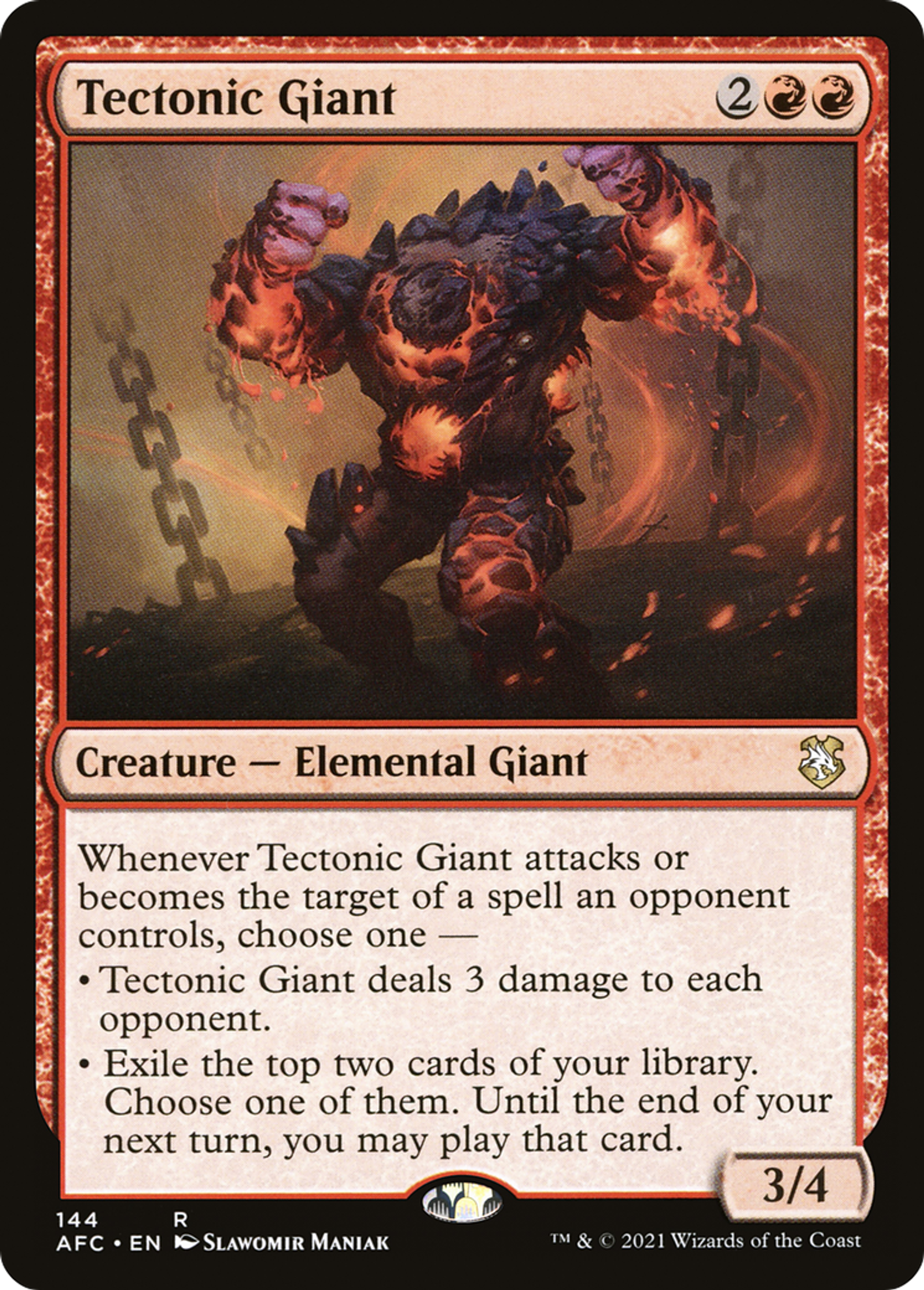 Tectonic Giant — Forgotten Realms Commander — Magic: The Gathering