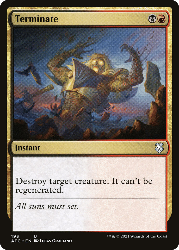 Terminate — Forgotten Realms Commander — Magic: The Gathering