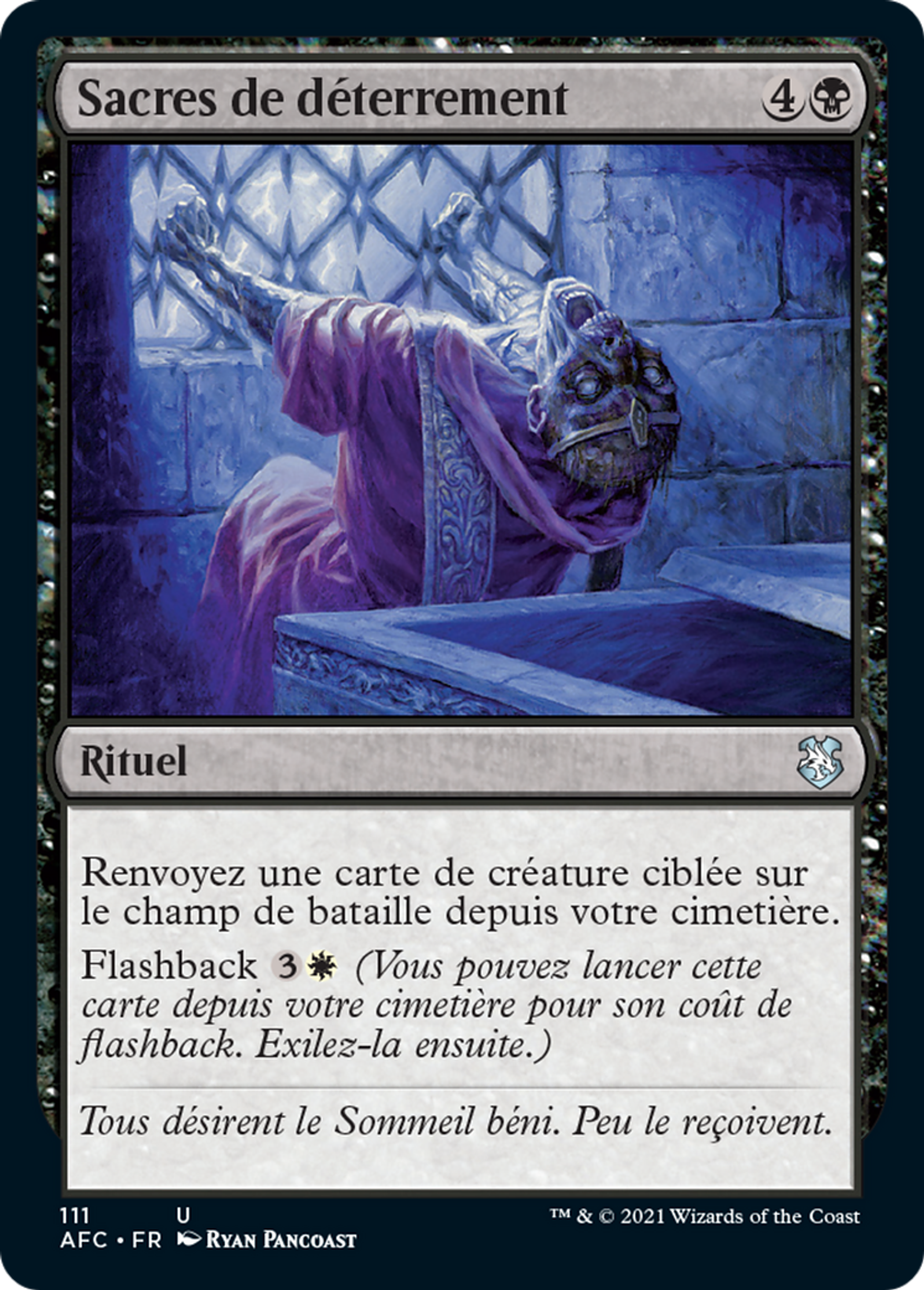 Sacres de déterrement — Forgotten Realms Commander — Magic: The Gathering