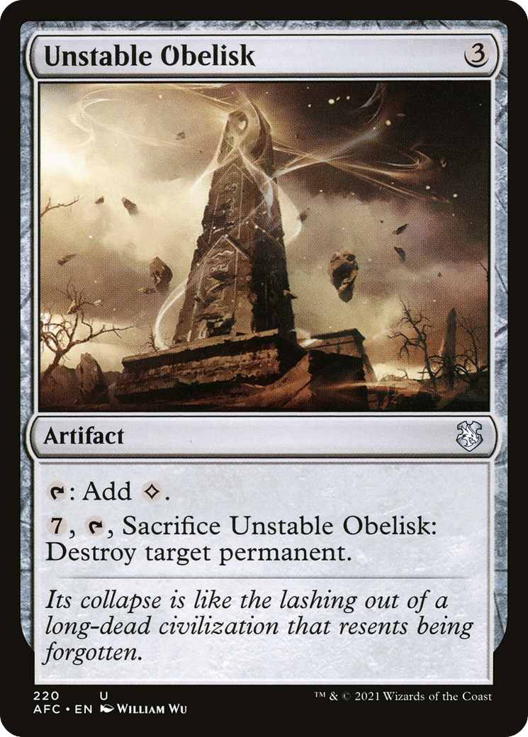 Unstable Obelisk — Forgotten Realms Commander — Magic: The Gathering