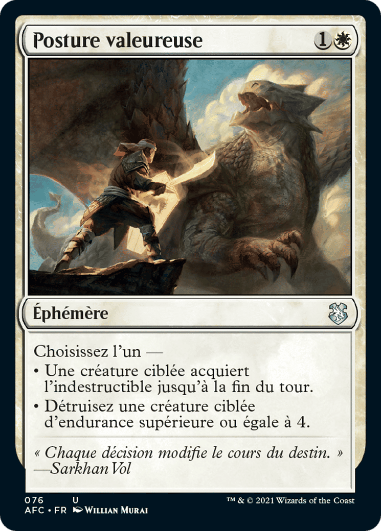 Posture valeureuse — Forgotten Realms Commander — Magic: The Gathering