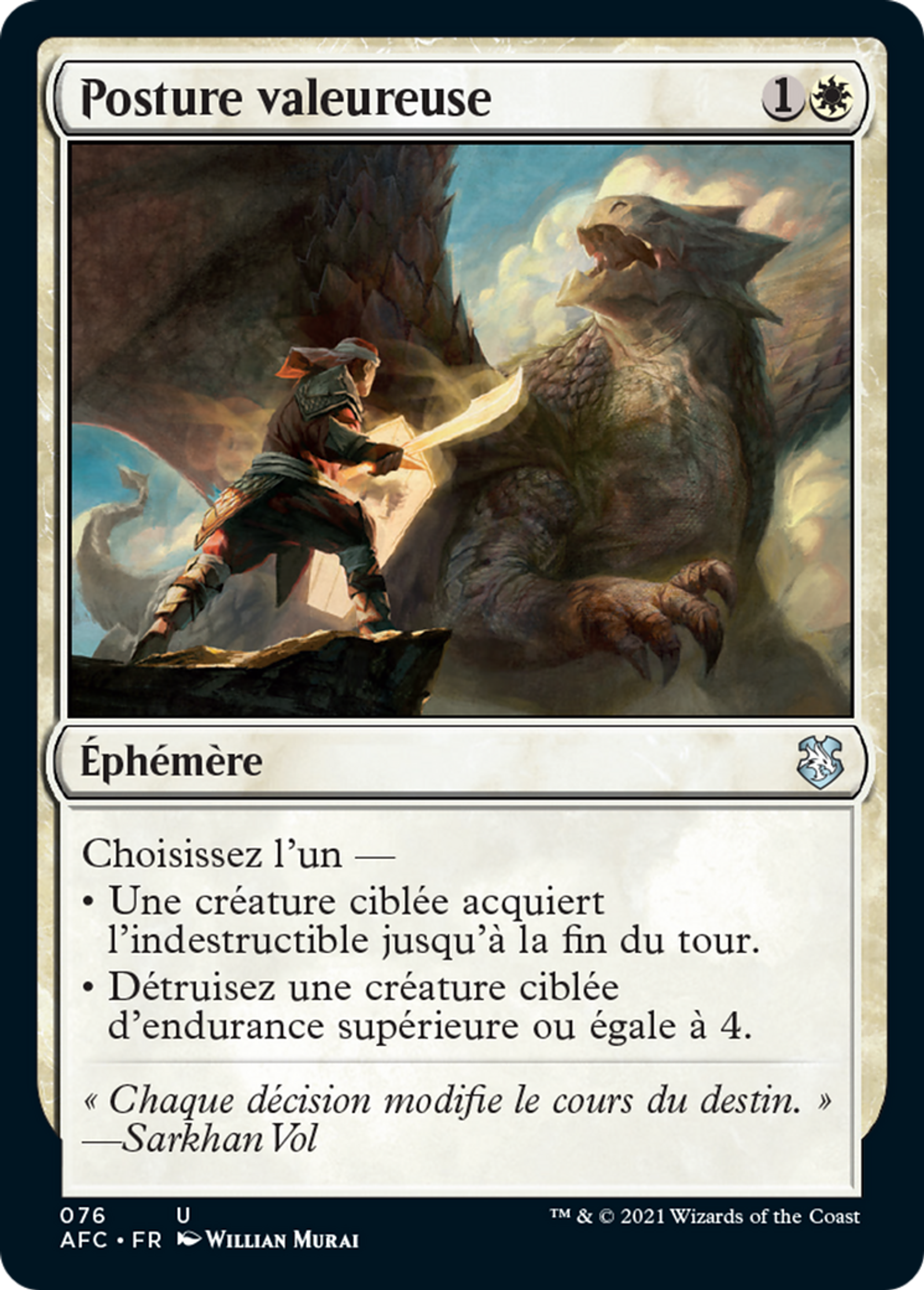 Posture valeureuse — Forgotten Realms Commander — Magic: The Gathering