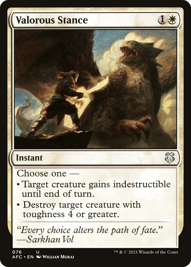 Valorous Stance — Forgotten Realms Commander — Magic: The Gathering
