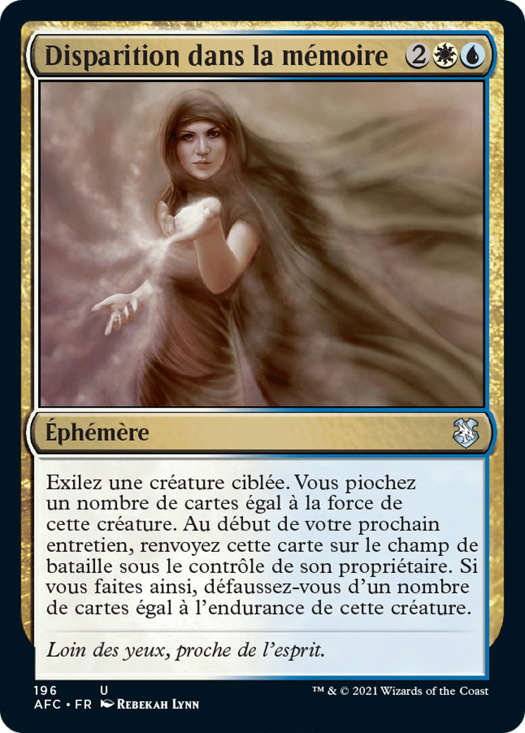 Disparition dans la mémoire — Forgotten Realms Commander — Magic: The Gathering