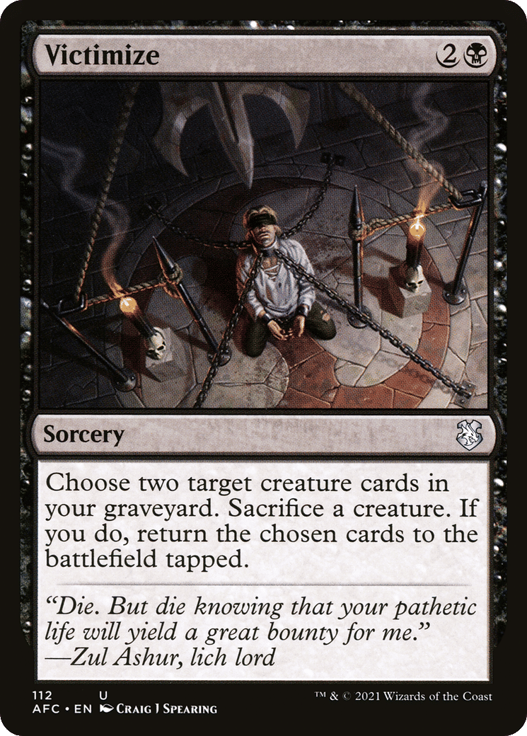 Victimize — Forgotten Realms Commander — Magic: The Gathering