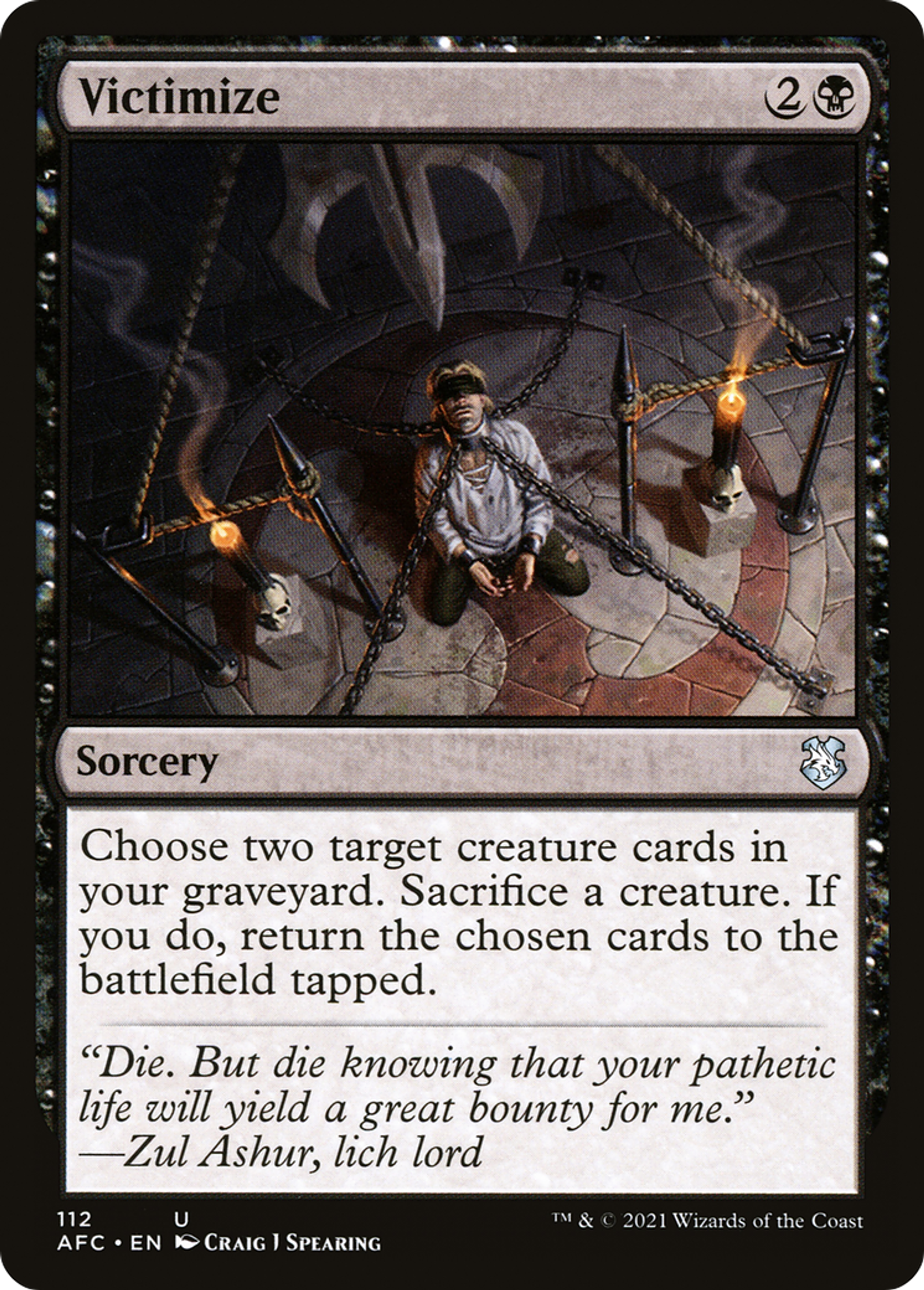 Victimize — Forgotten Realms Commander — Magic: The Gathering
