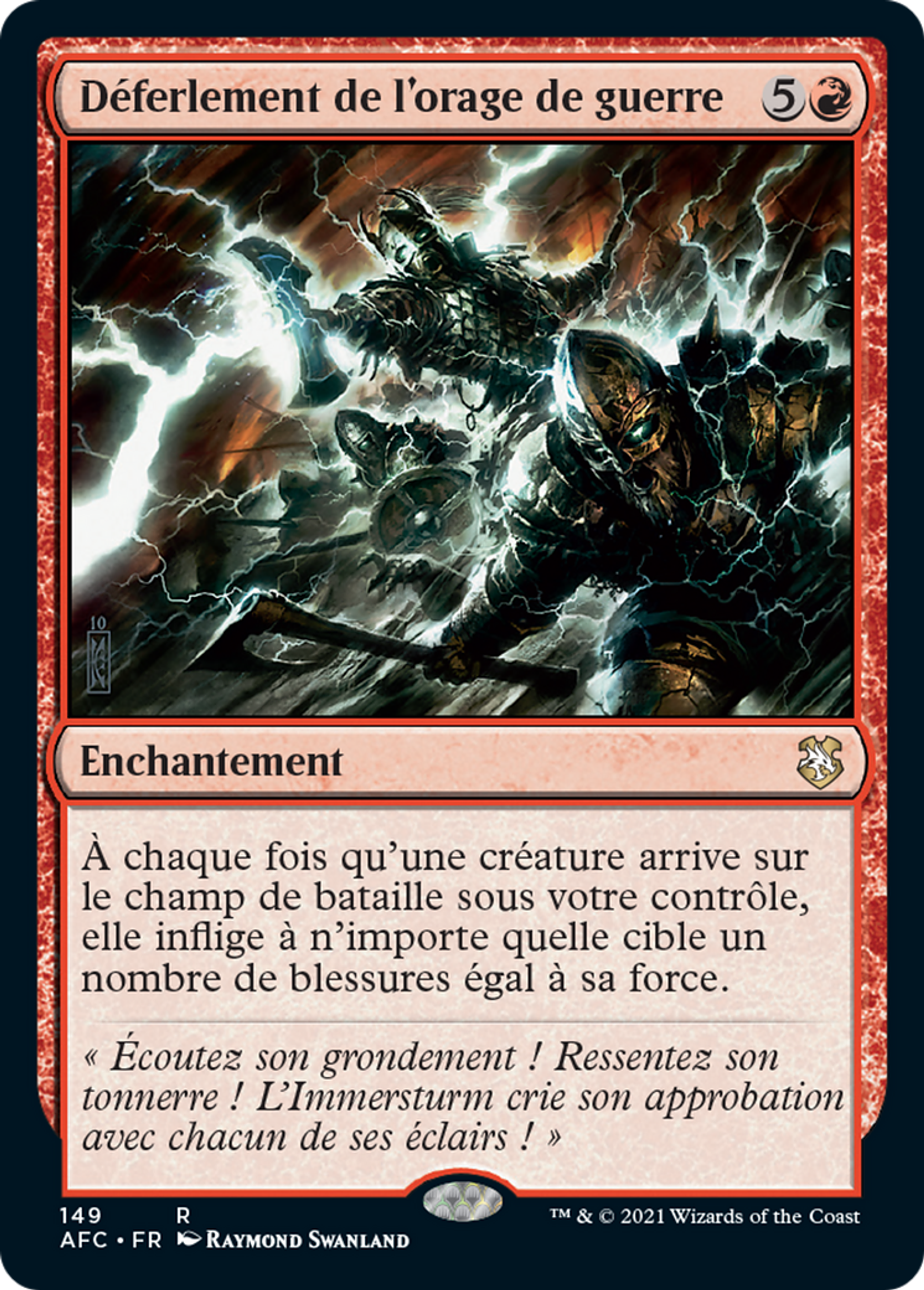 Déferlement de l'orage de guerre — Forgotten Realms Commander — Magic: The Gathering