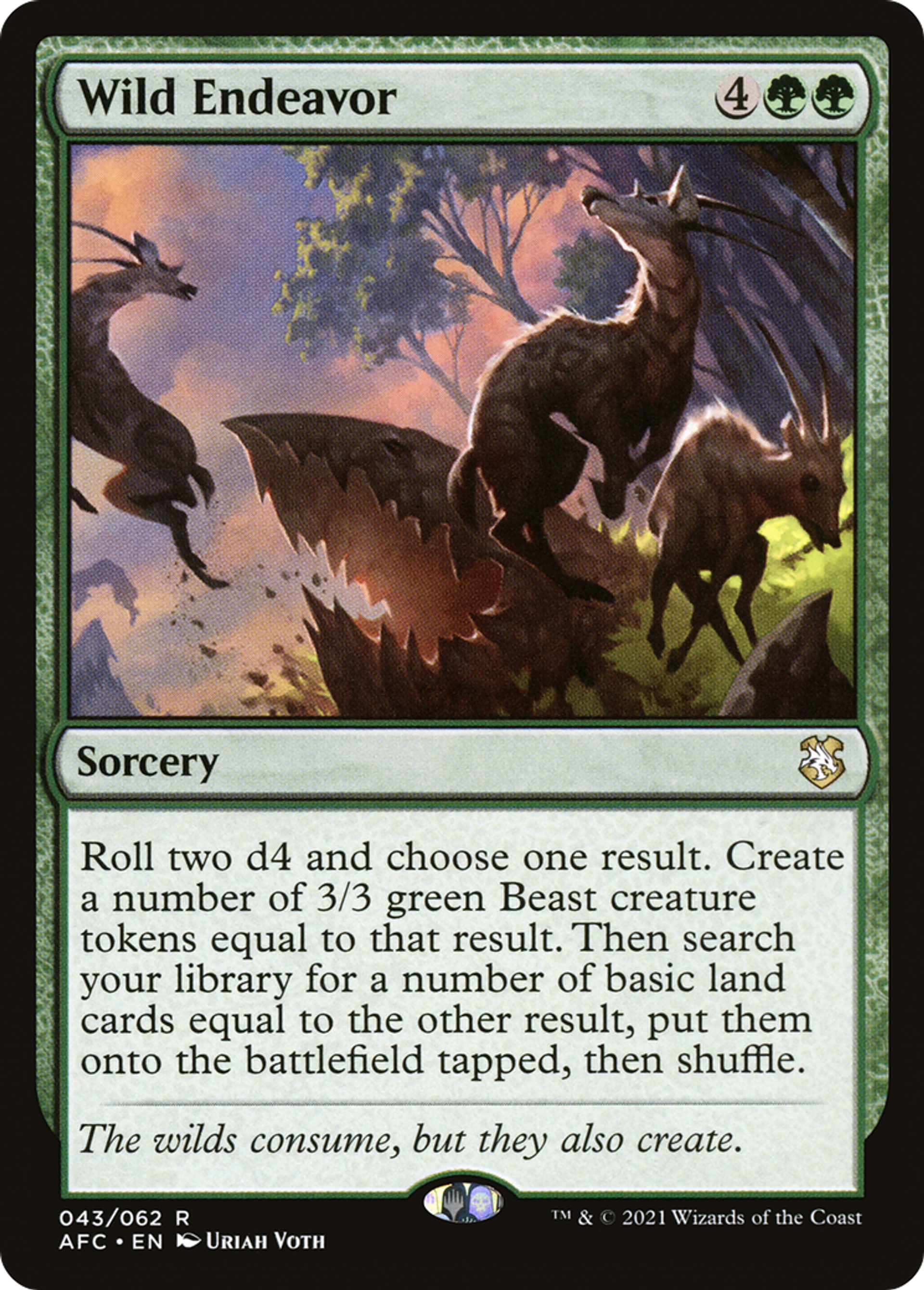 Wild Endeavor — Forgotten Realms Commander — Magic: The Gathering