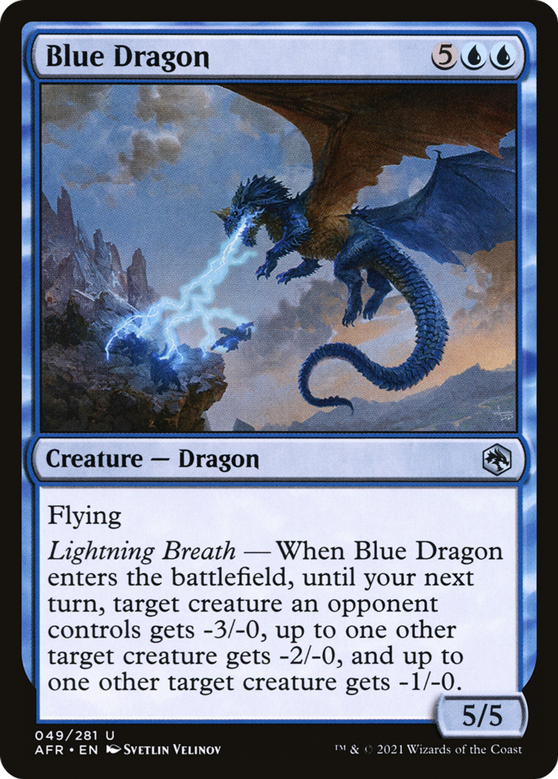 Blue Dragon — Adventures in the Forgotten Realms — Magic: The Gathering