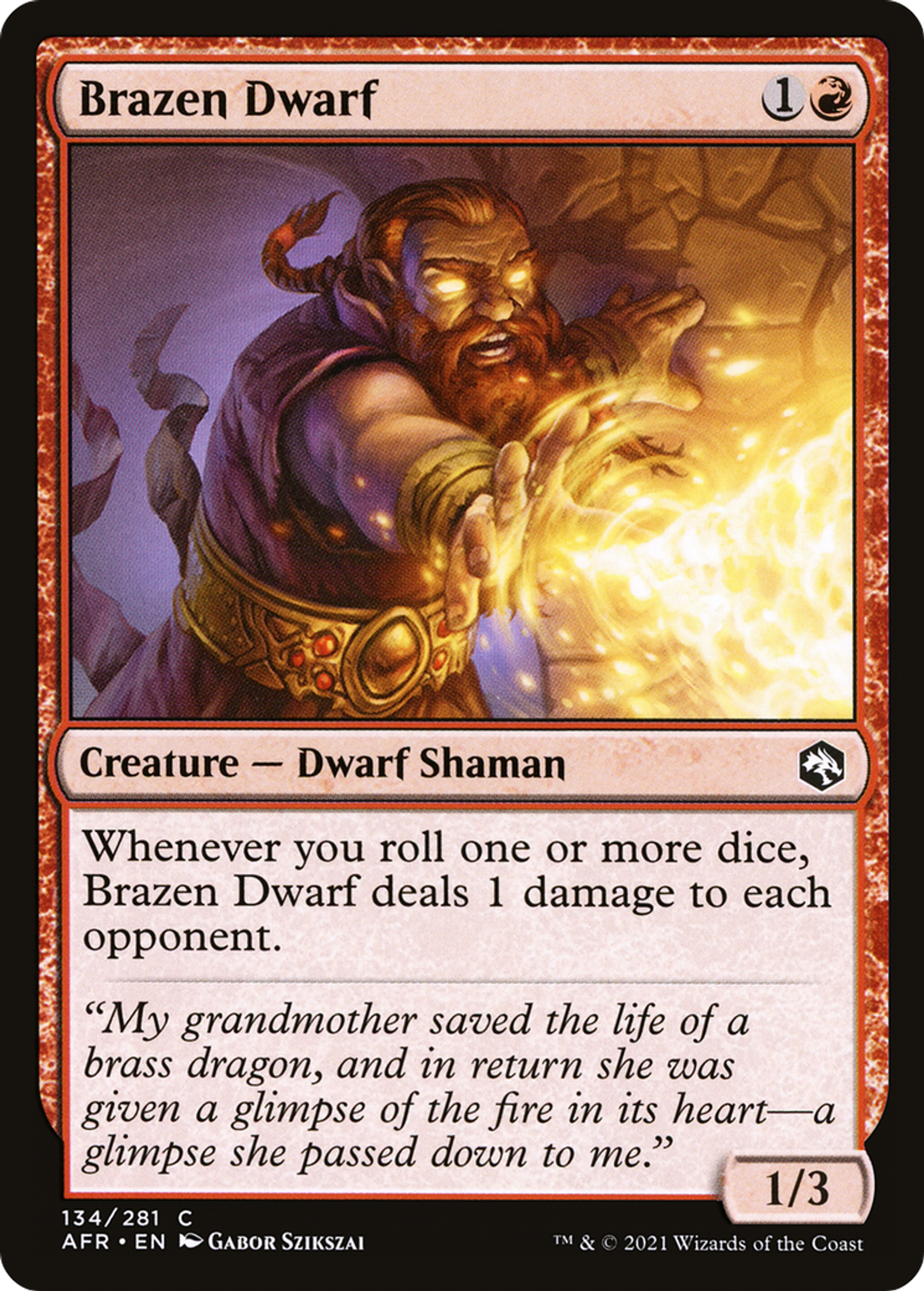 Brazen Dwarf — Adventures in the Forgotten Realms — Magic: The Gathering