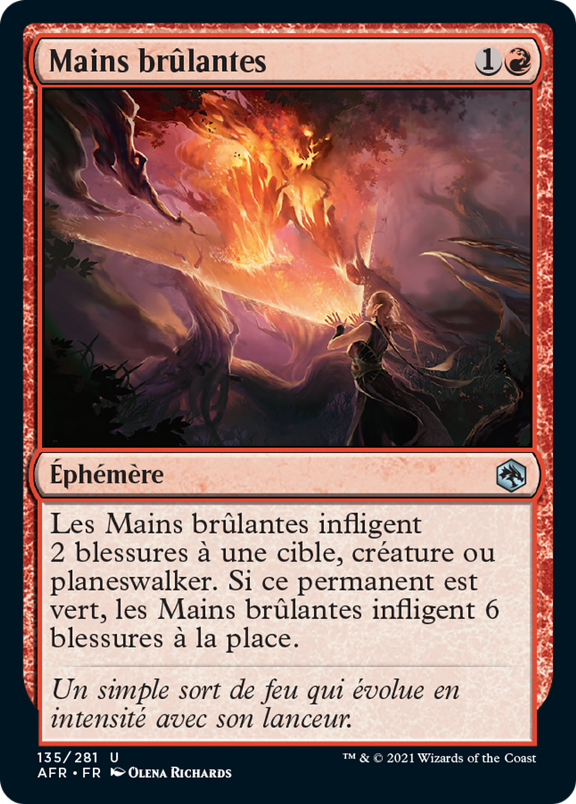 Mains brûlantes — Adventures in the Forgotten Realms — Magic: The Gathering