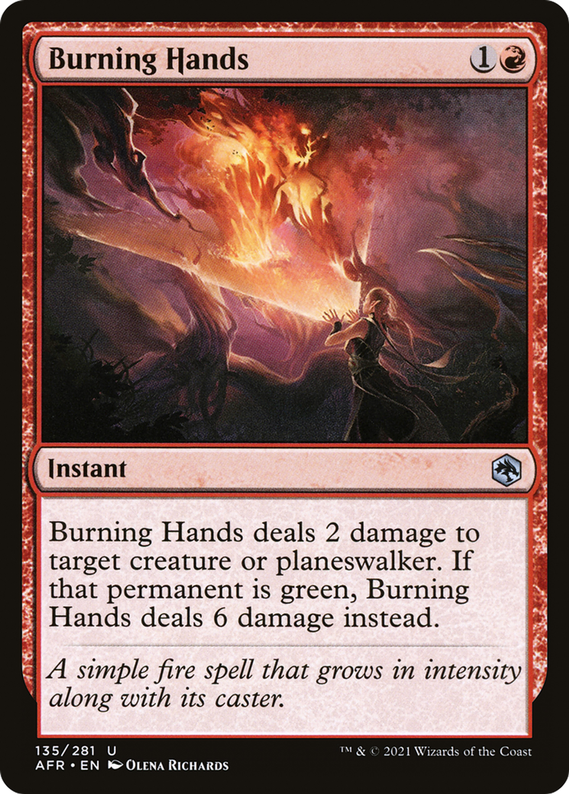 Burning Hands — Adventures in the Forgotten Realms — Magic: The Gathering