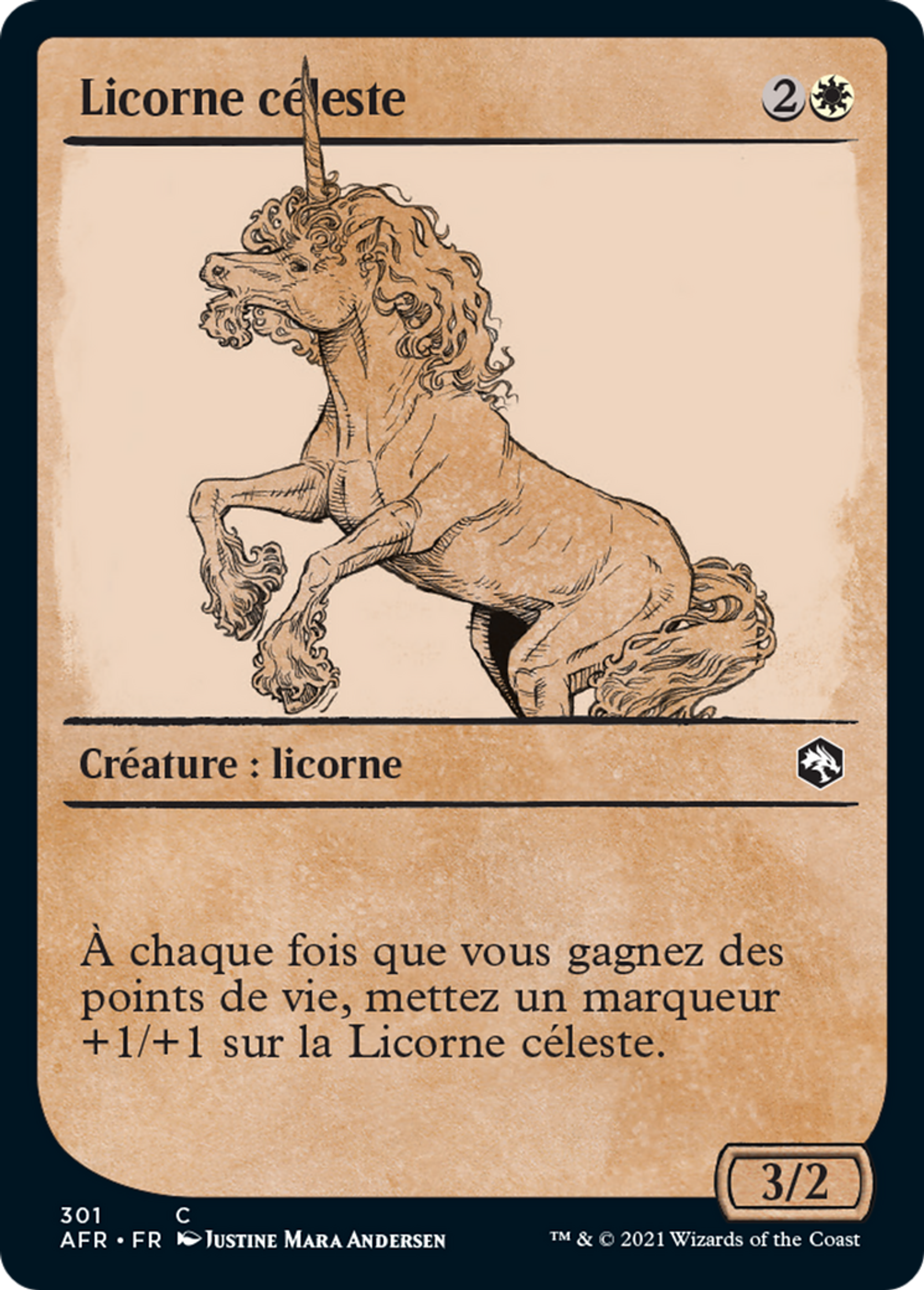 Licorne céleste — Adventures in the Forgotten Realms — Magic: The Gathering