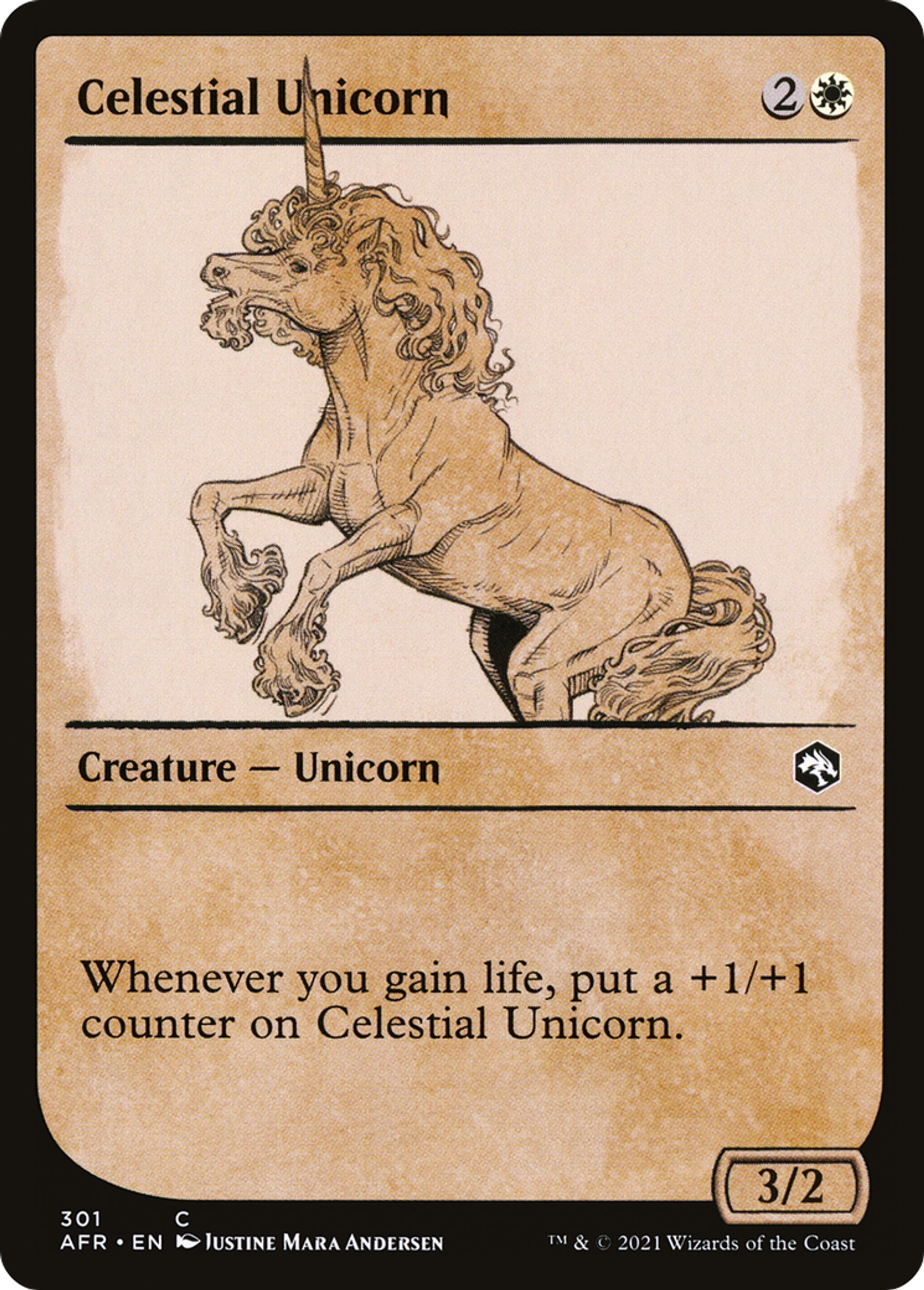 Celestial Unicorn — Adventures in the Forgotten Realms — Magic: The Gathering