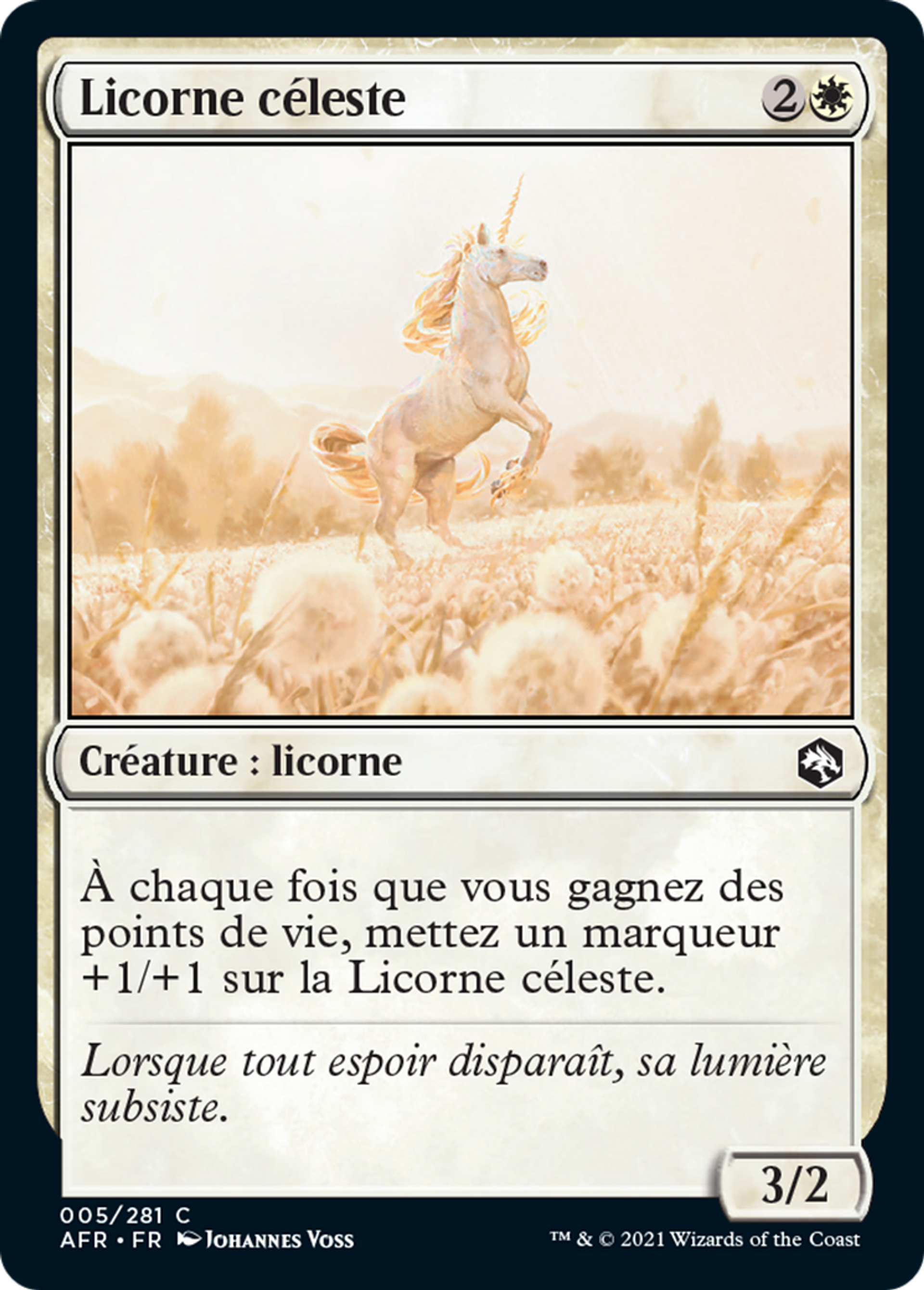 Licorne céleste — Adventures in the Forgotten Realms — Magic: The Gathering