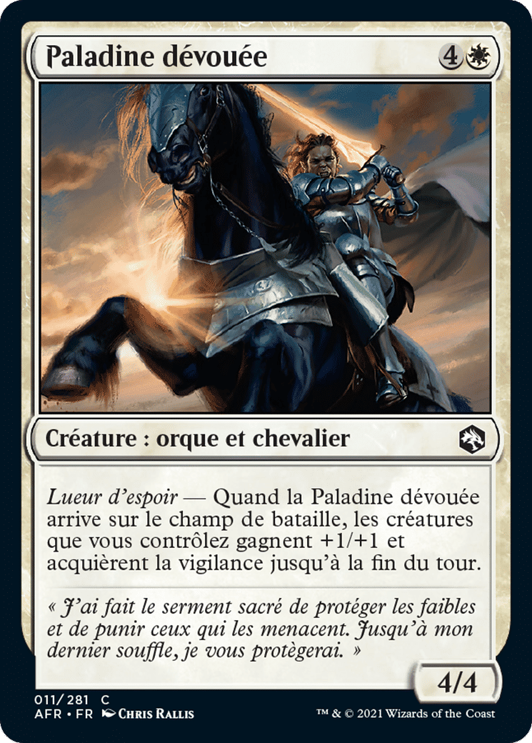 Paladine dévouée — Adventures in the Forgotten Realms — Magic: The Gathering