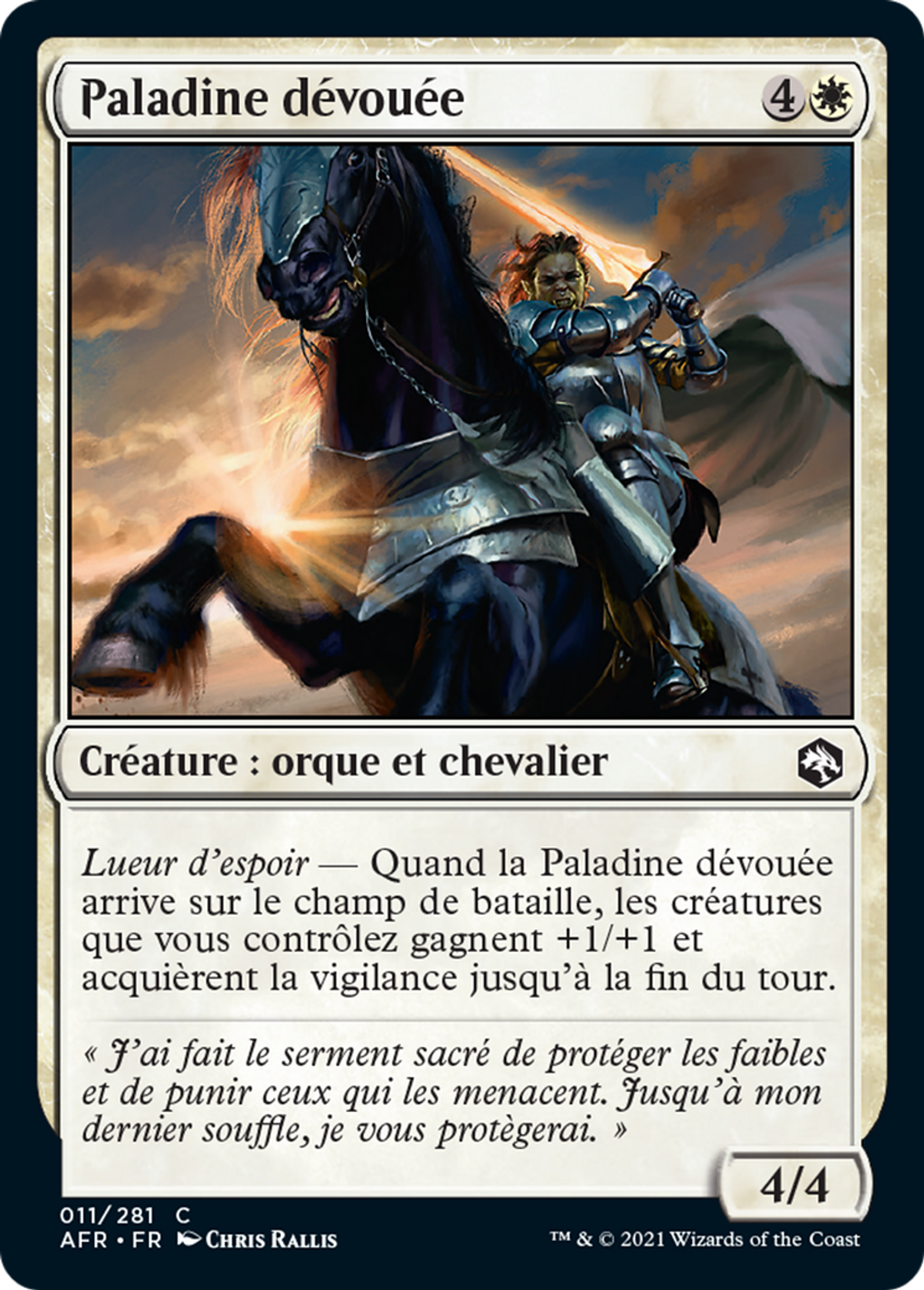 Paladine dévouée — Adventures in the Forgotten Realms — Magic: The Gathering