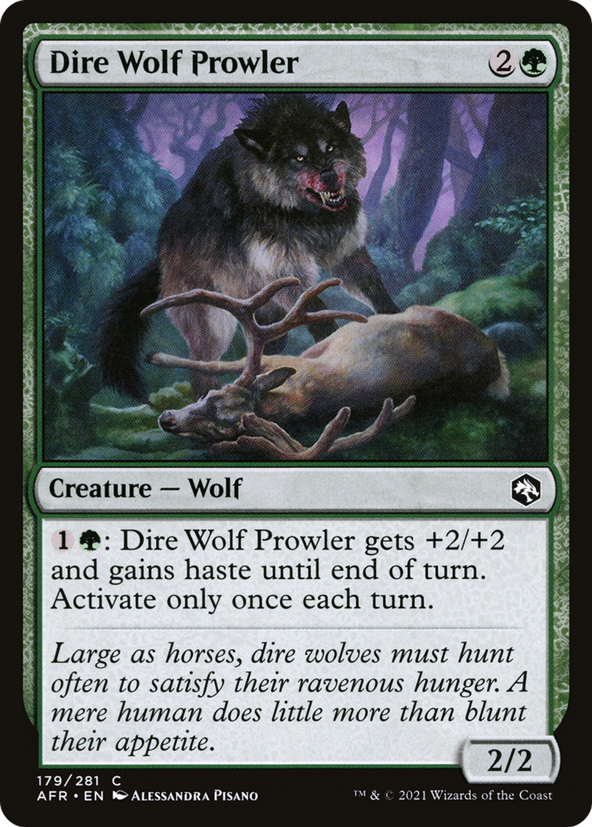 Dire Wolf Prowler — Adventures in the Forgotten Realms — Magic: The Gathering