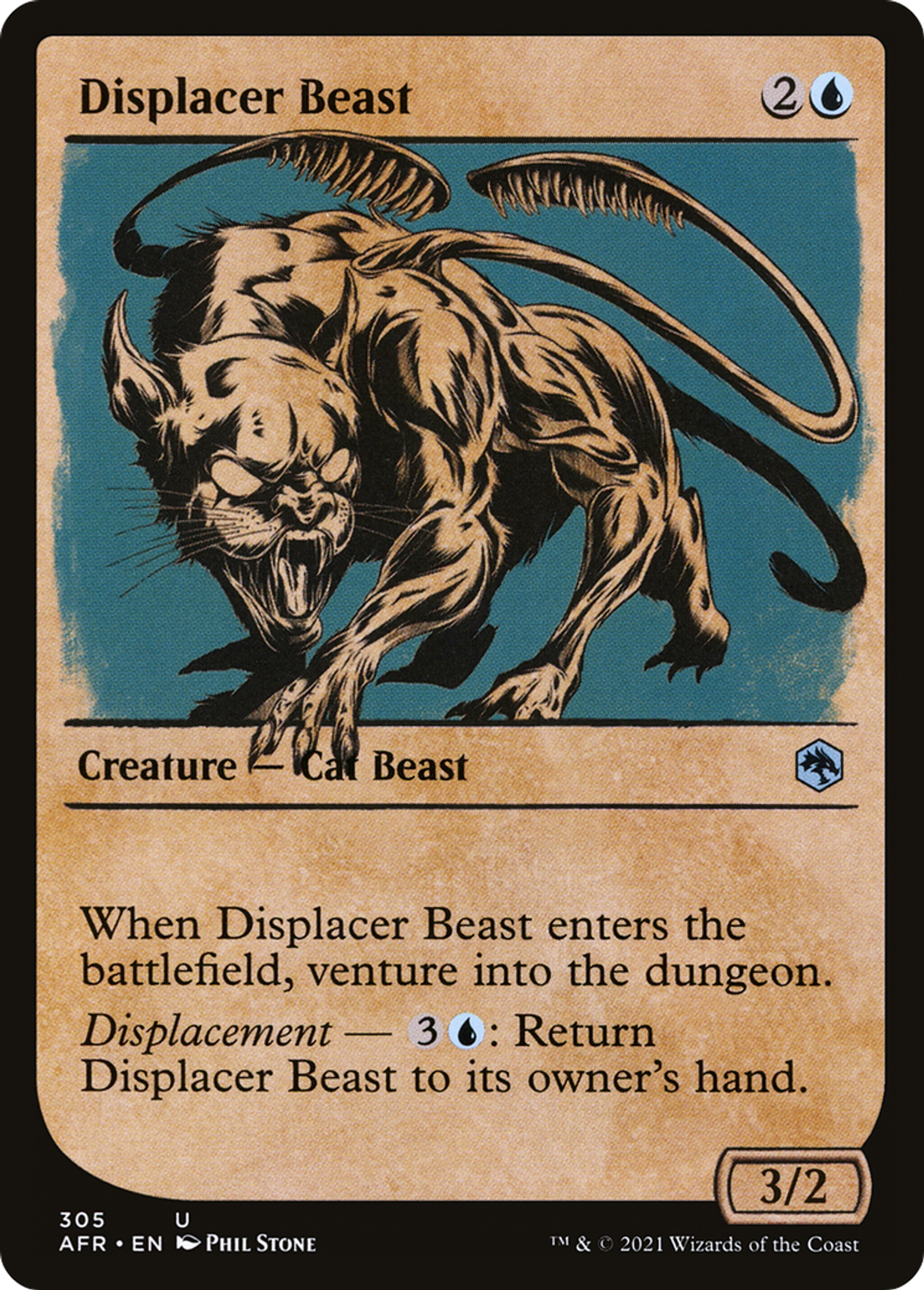 Displacer Beast — Adventures in the Forgotten Realms — Magic: The Gathering