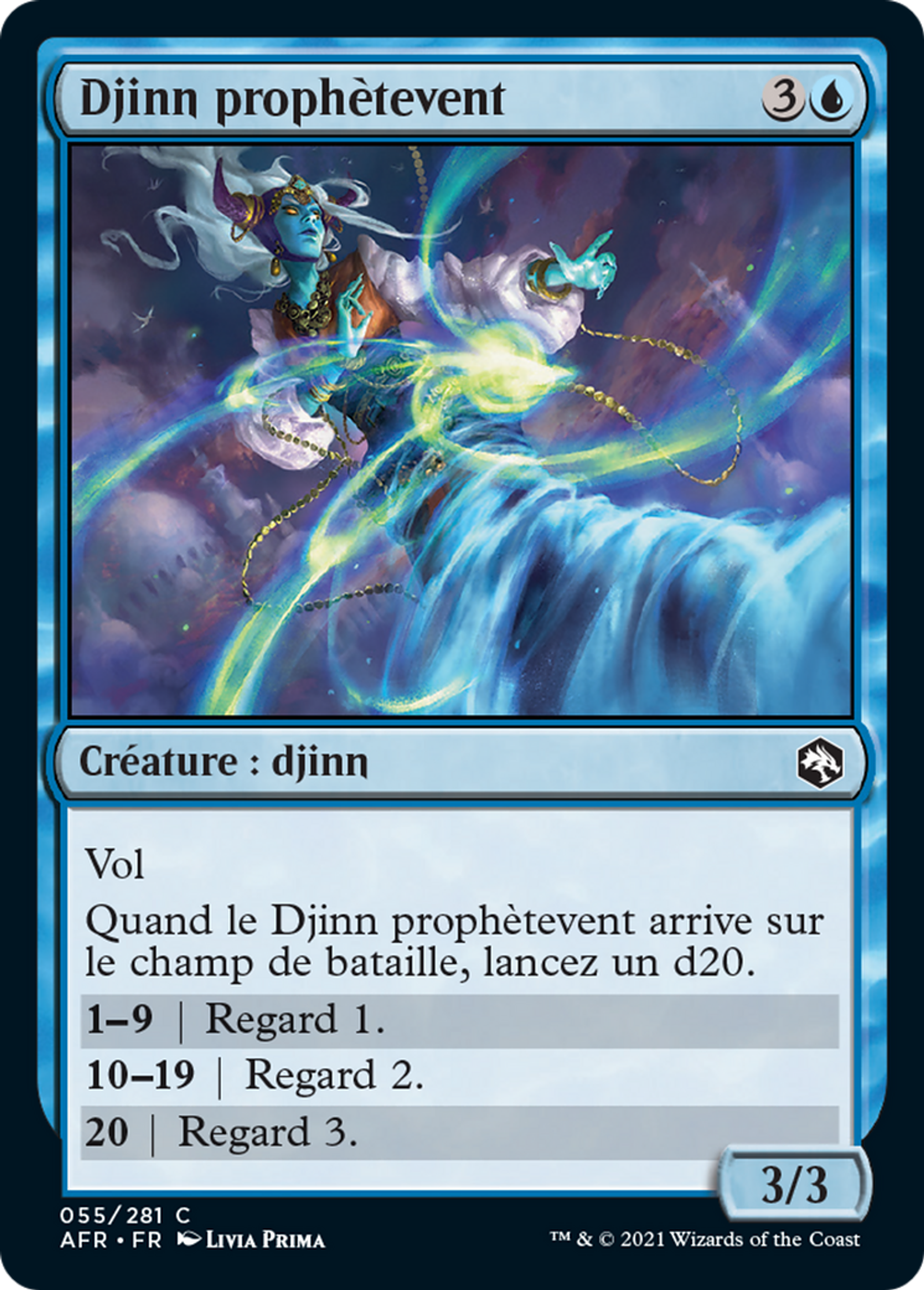 Djinn prophètevent — Adventures in the Forgotten Realms — Magic: The Gathering
