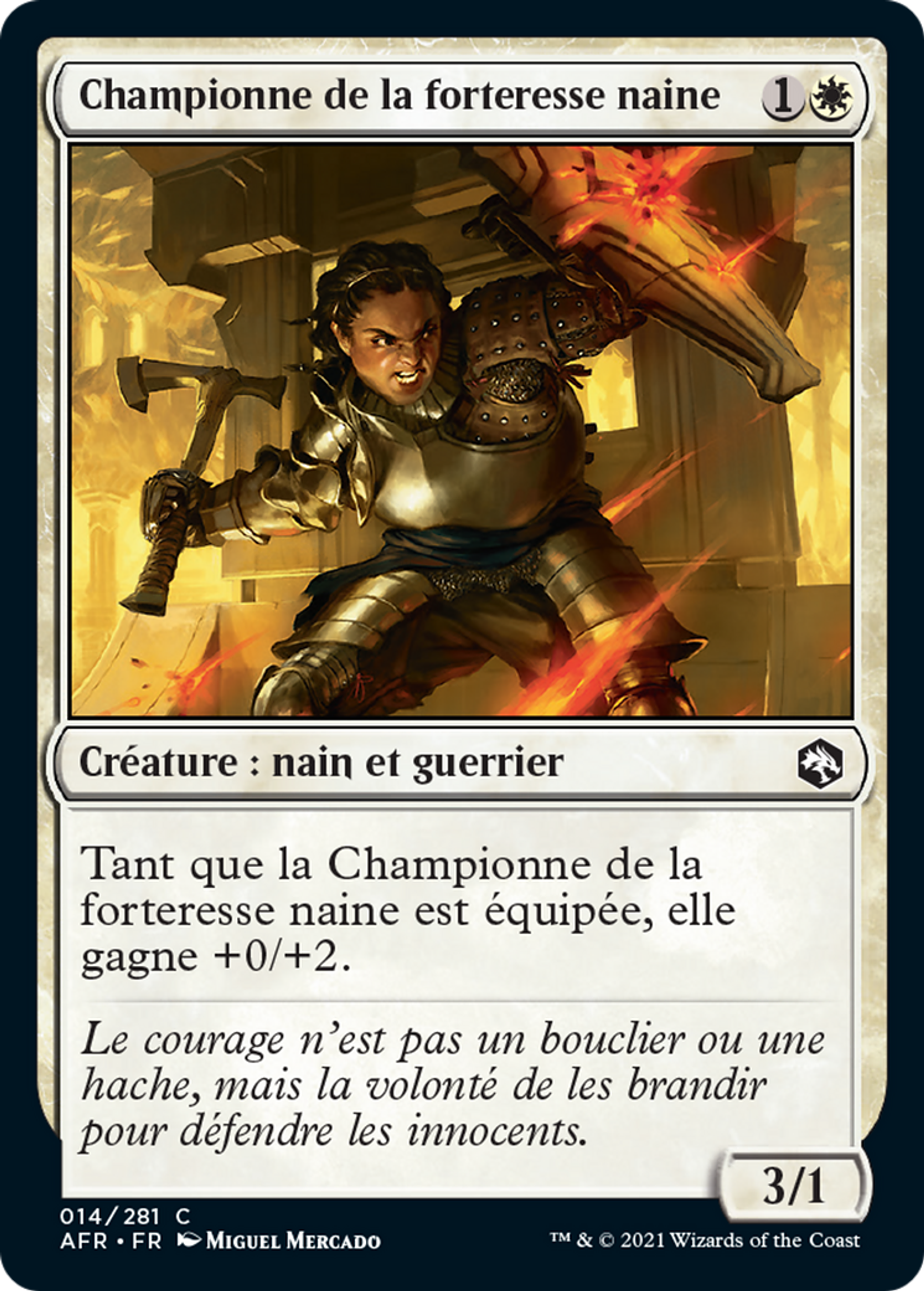 Championne de la forteresse naine — Adventures in the Forgotten Realms — Magic: The Gathering