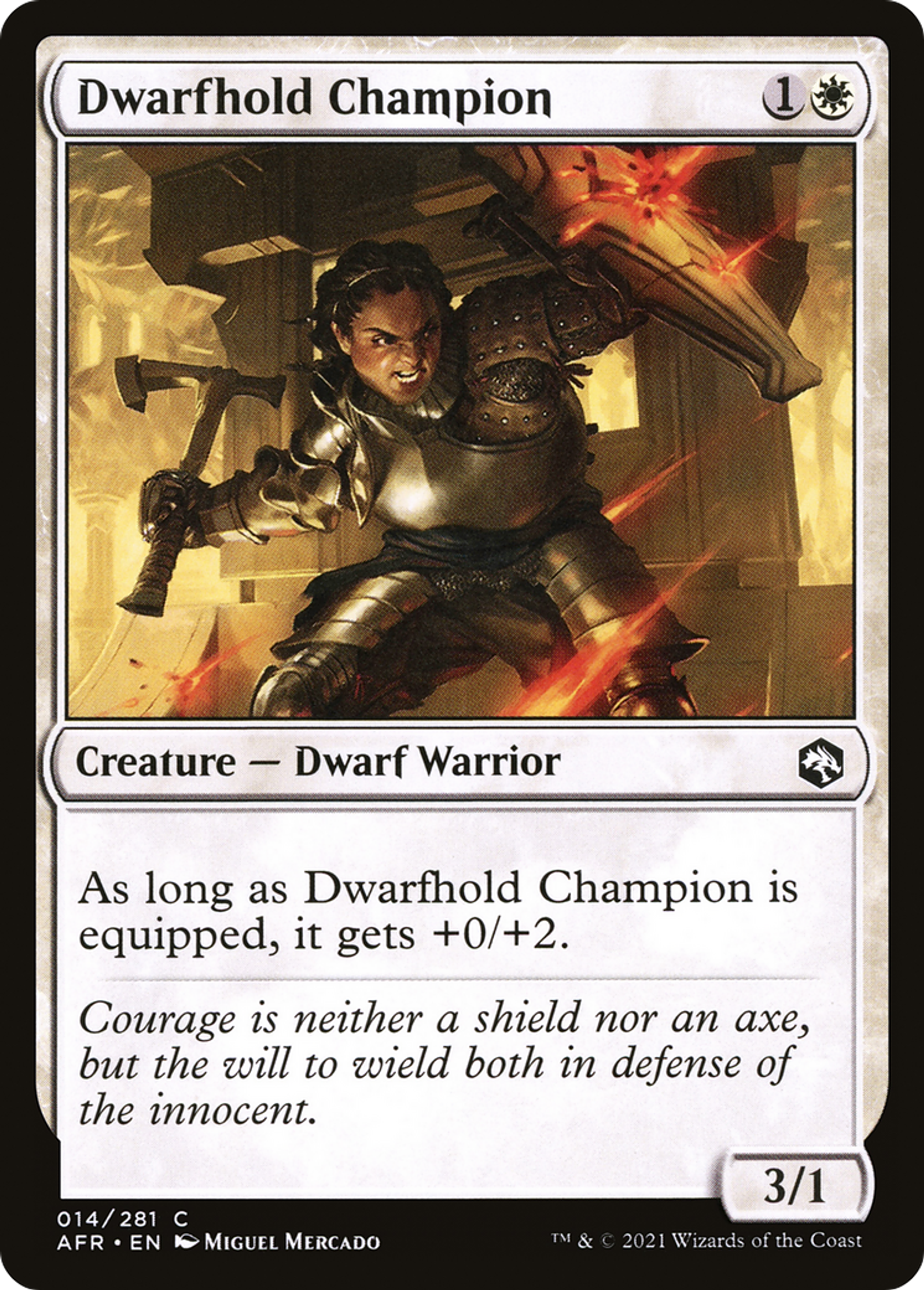 Dwarfhold Champion — Adventures in the Forgotten Realms — Magic: The Gathering