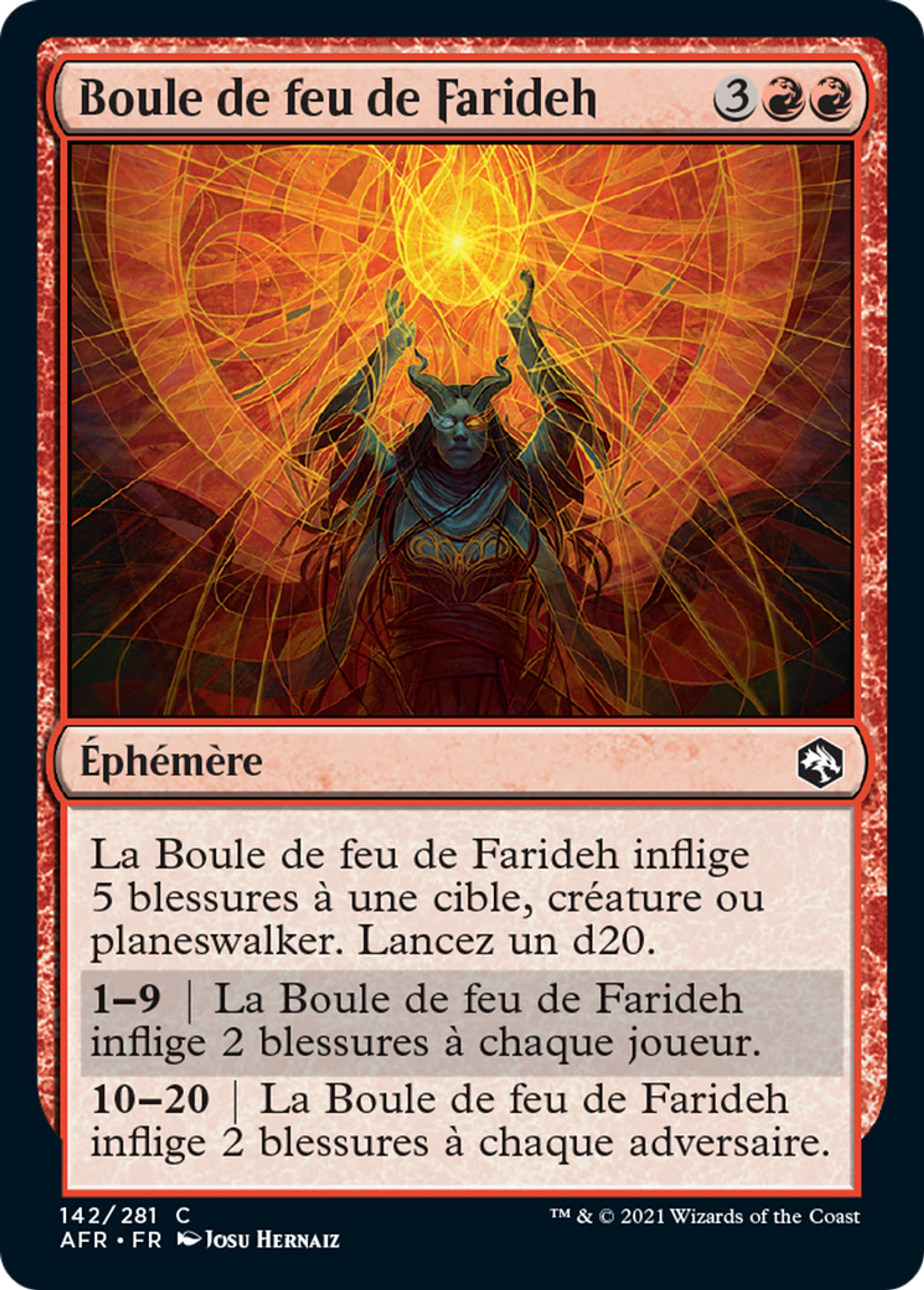Boule de feu de Farideh — Adventures in the Forgotten Realms — Magic: The Gathering