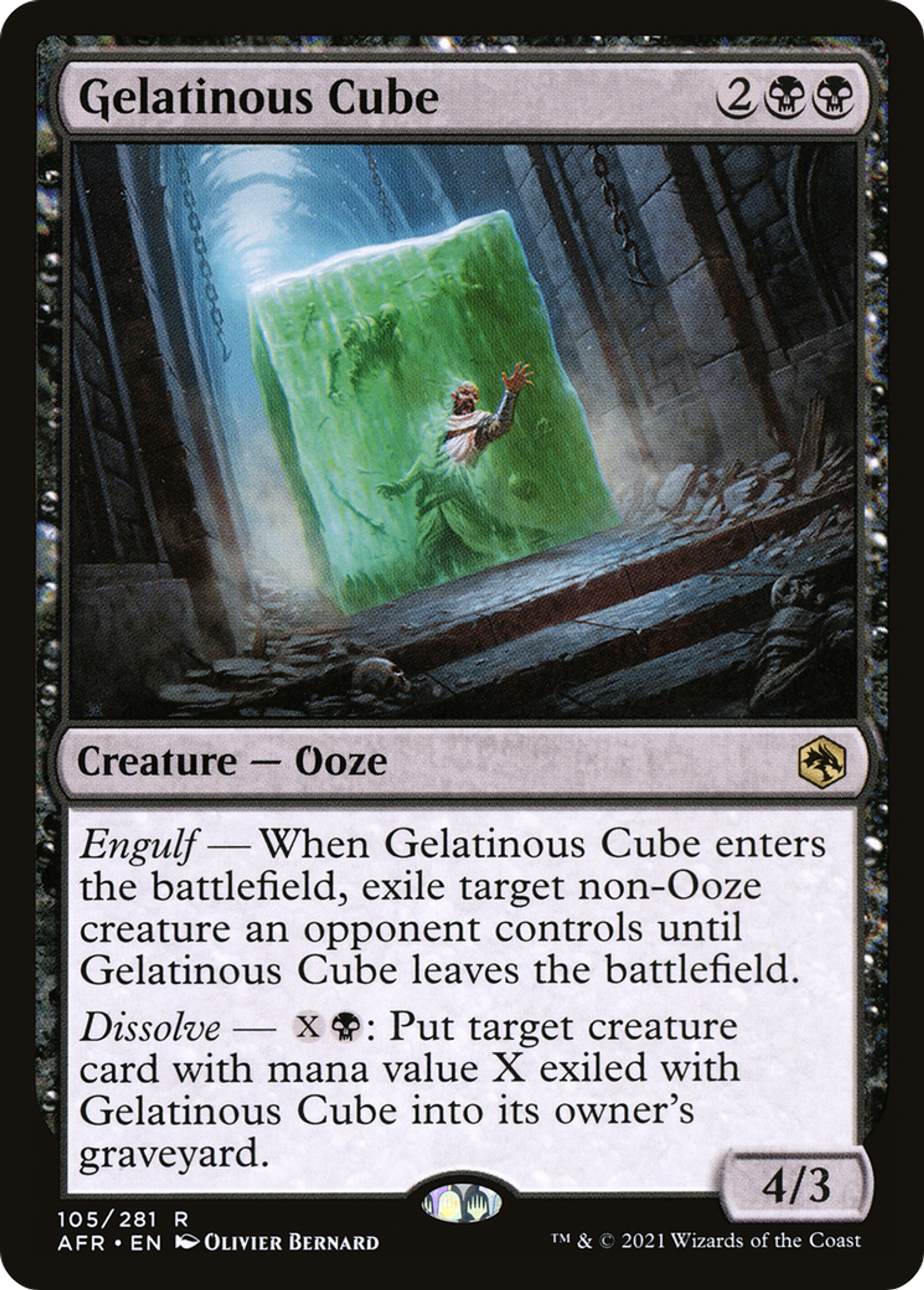 Gelatinous Cube — Adventures in the Forgotten Realms — Magic: The Gathering
