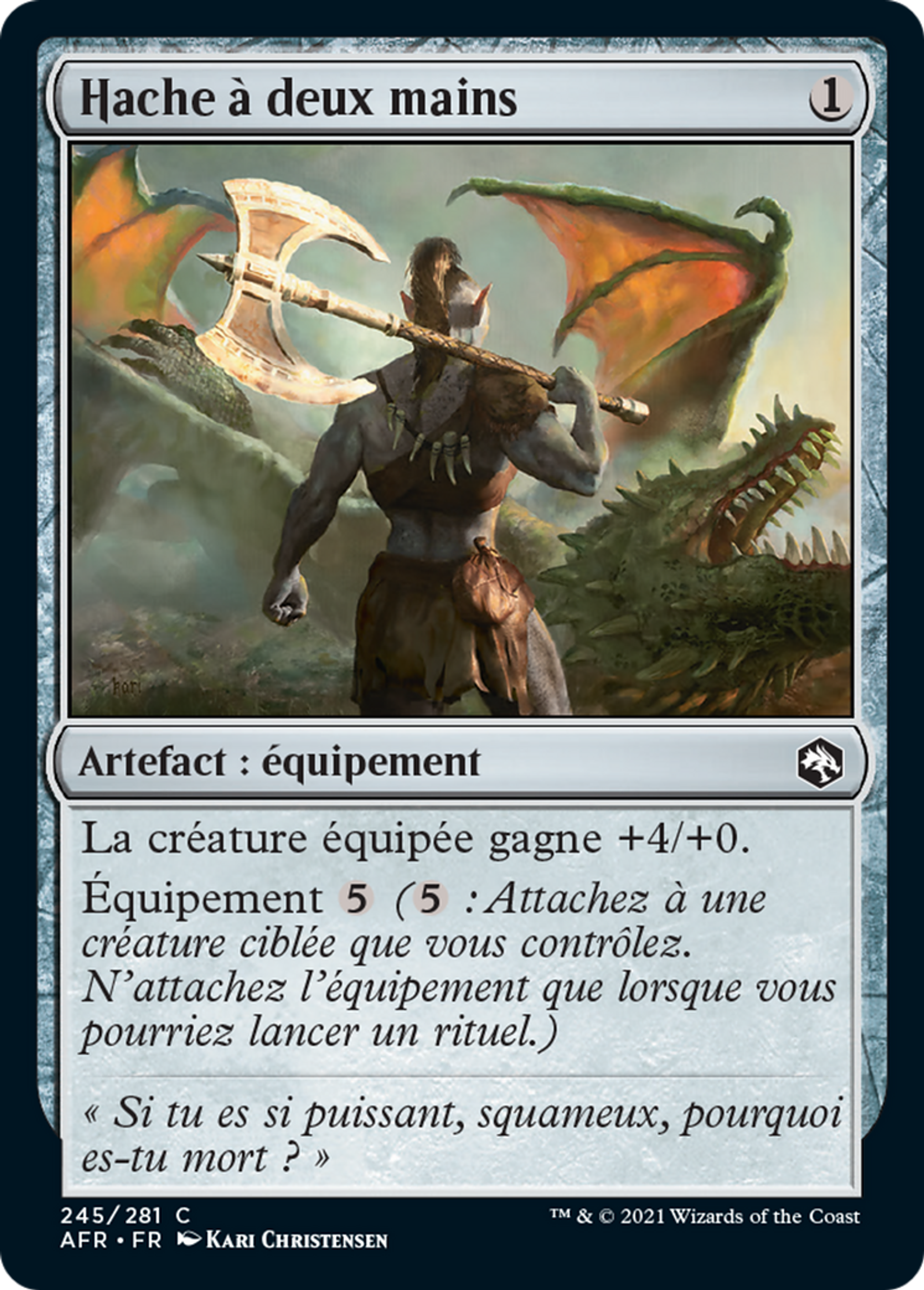 Hache à deux mains — Adventures in the Forgotten Realms — Magic: The Gathering
