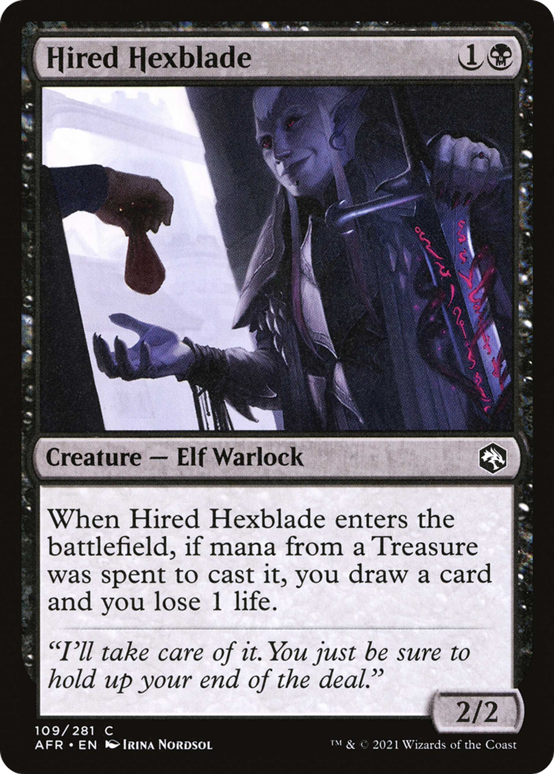 Hired Hexblade — Adventures in the Forgotten Realms — Magic: The Gathering