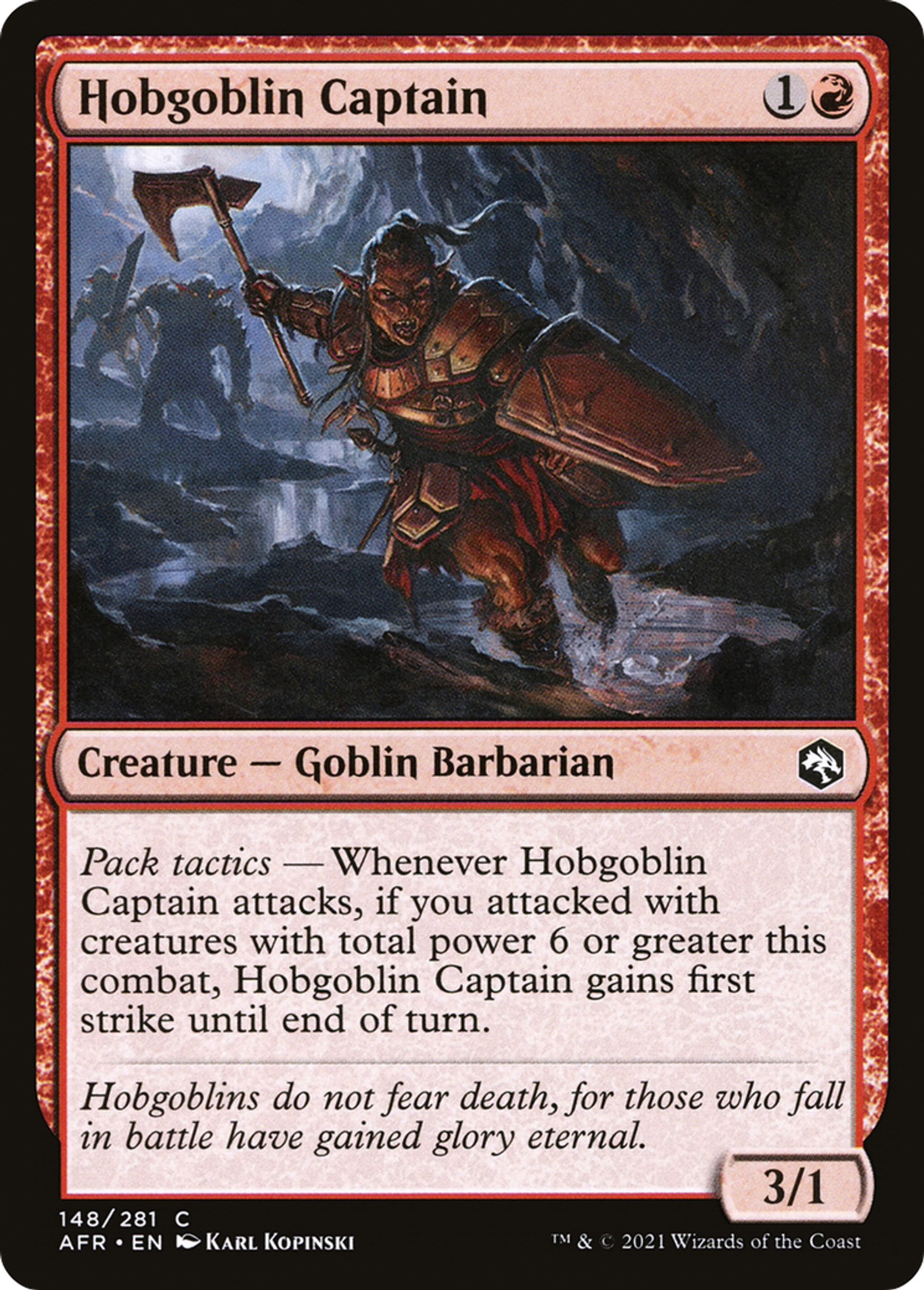 Hobgoblin Captain — Adventures in the Forgotten Realms — Magic: The Gathering