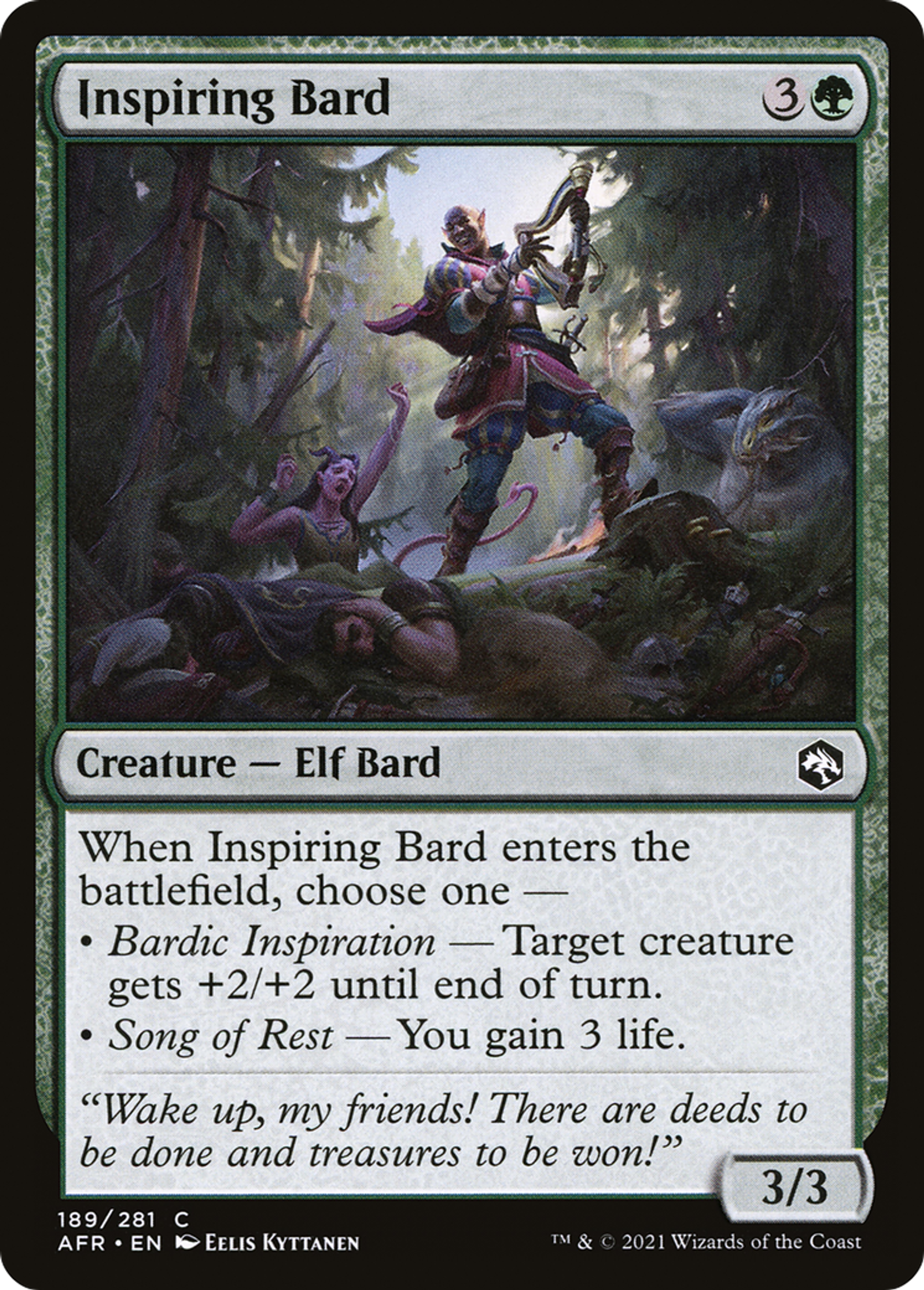 Inspiring Bard — Adventures in the Forgotten Realms — Magic: The Gathering