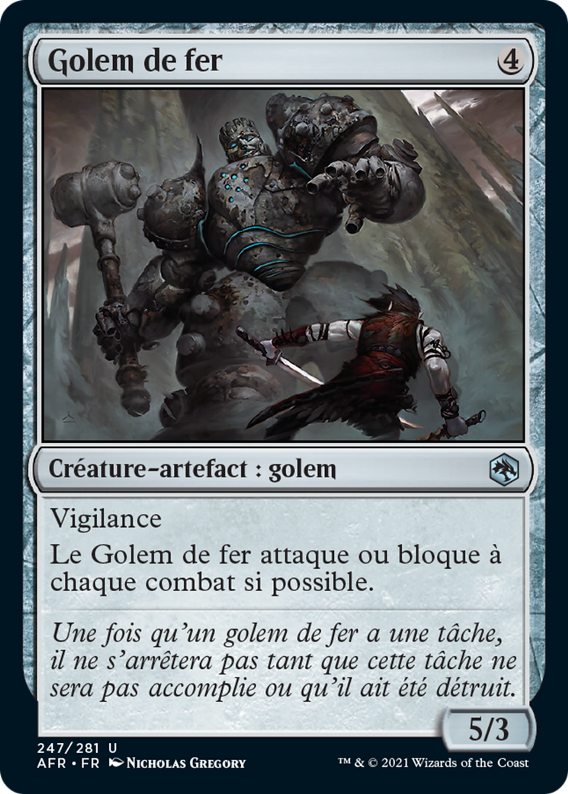 Golem de fer — Adventures in the Forgotten Realms — Magic: The Gathering