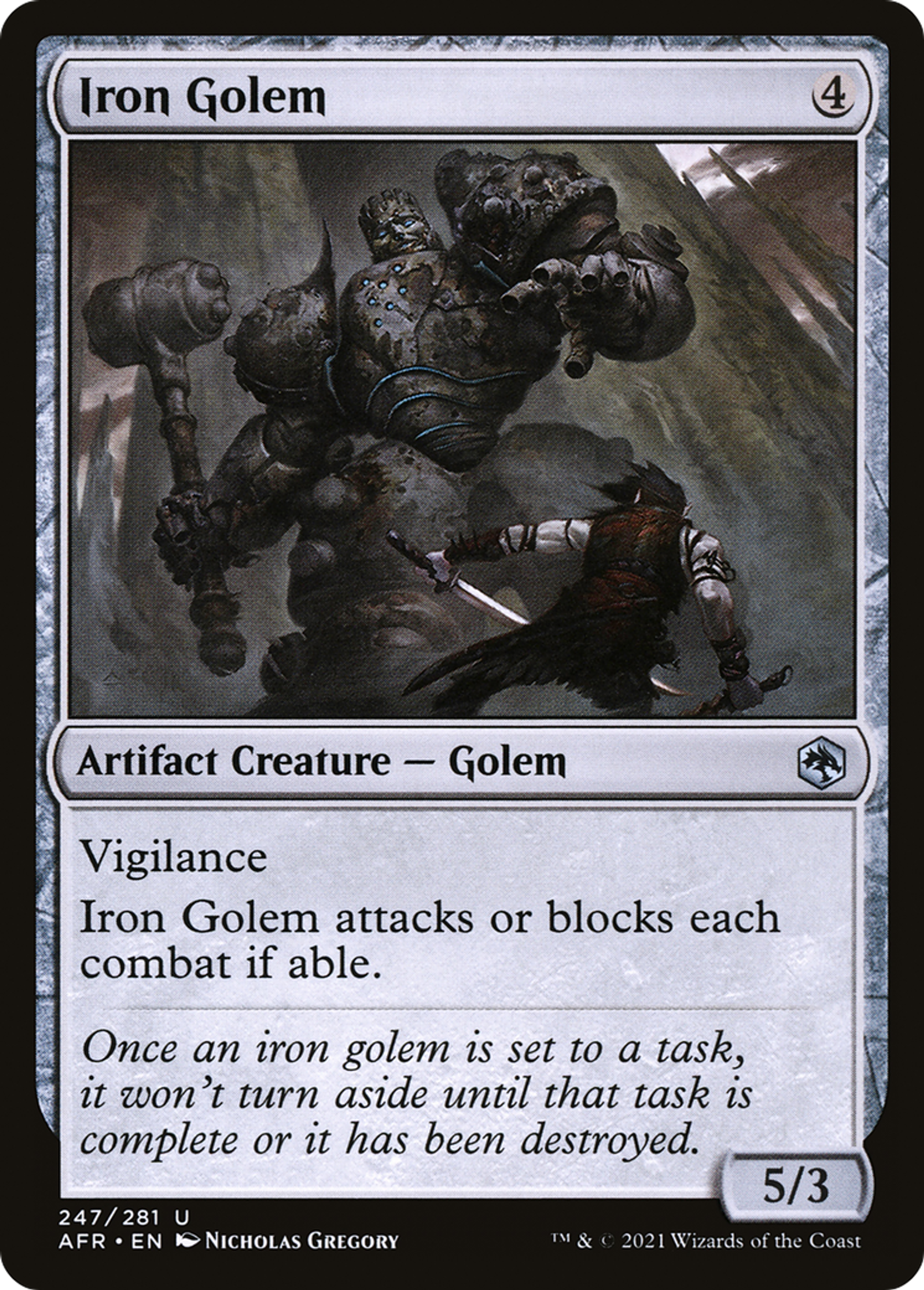 Iron Golem — Adventures in the Forgotten Realms — Magic: The Gathering